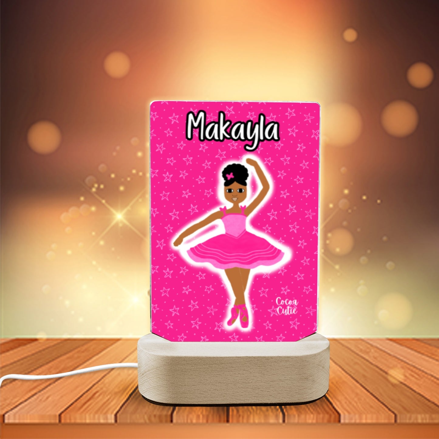 Cocoa Cutie Pink Dancer Display Night Light