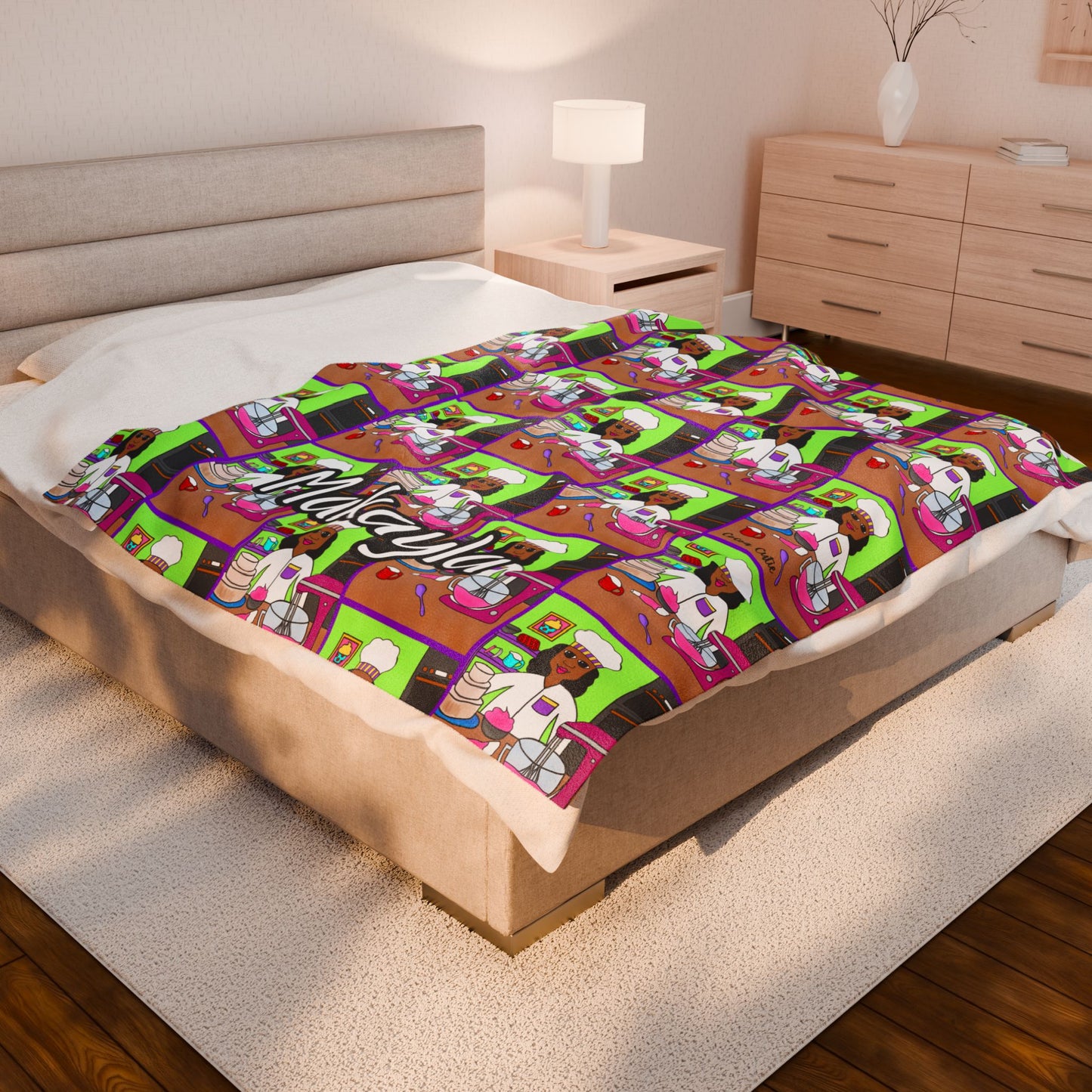 Cocoa Cutie Baker Girl Blanket (Three Sizes)