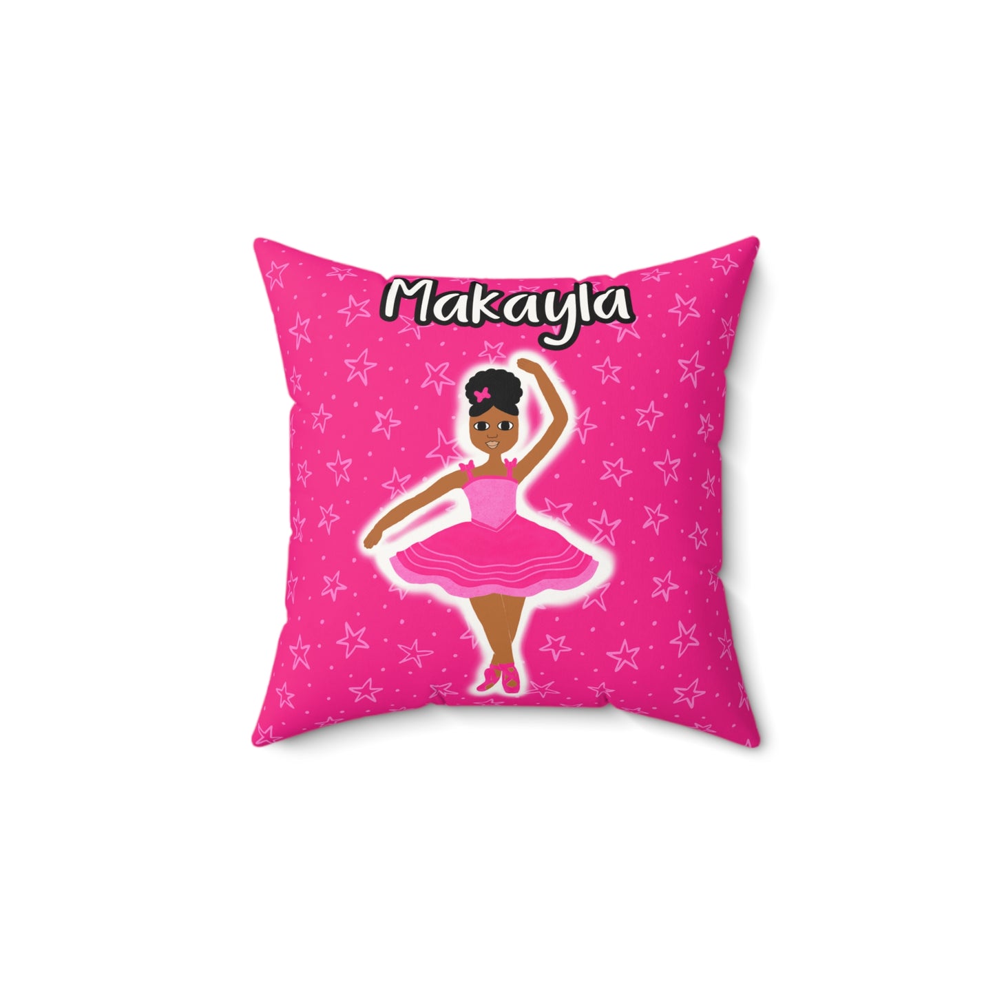 Cocoa Cutie Dancer in the Stars Affirmation Pillow- Girl (PICK SKIN TONE)