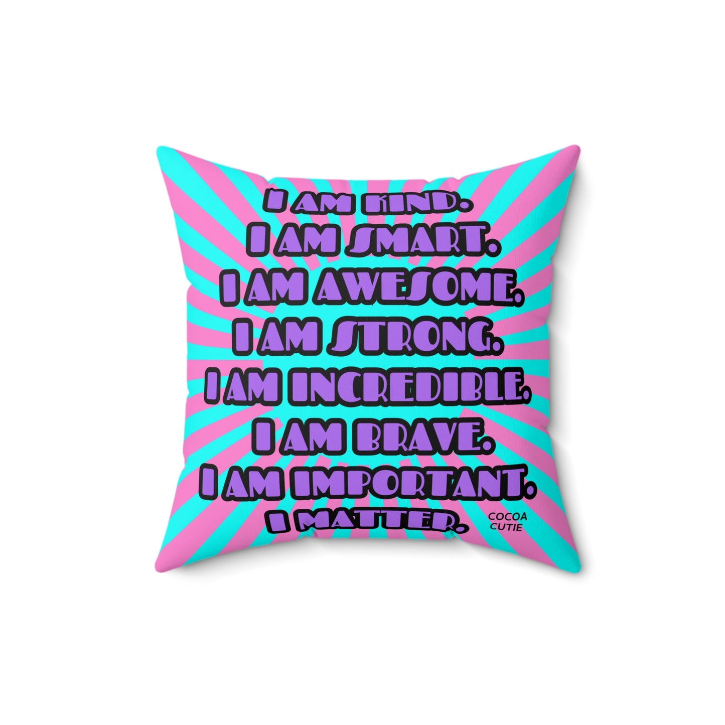 Cocoa Cutie Unicorn Magic Affirmation Pillow- Girl (PICK SKIN TONE)