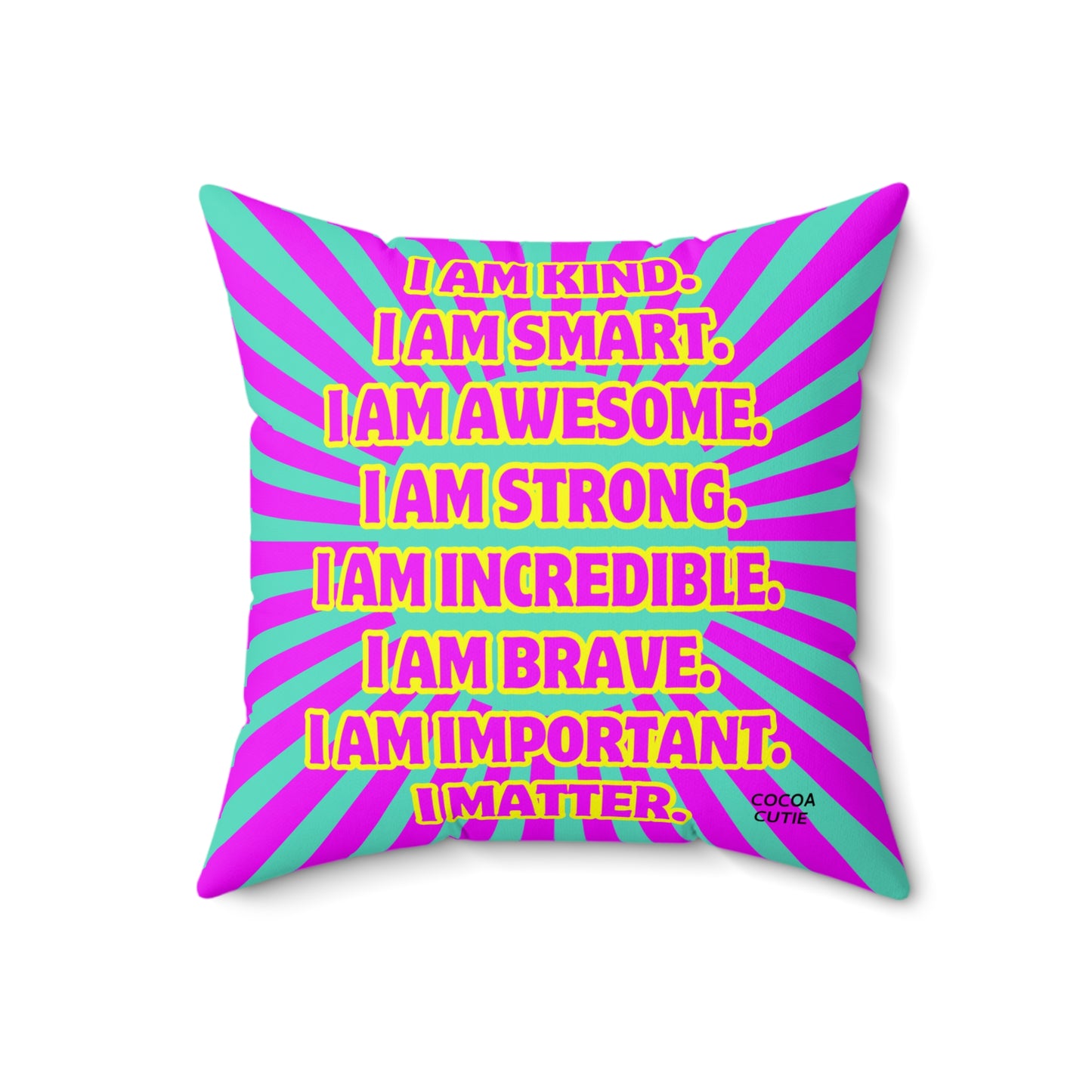 Cocoa Cutie Pink Fairy Affirmation Pillow- Girl (PICK SKIN TONE)