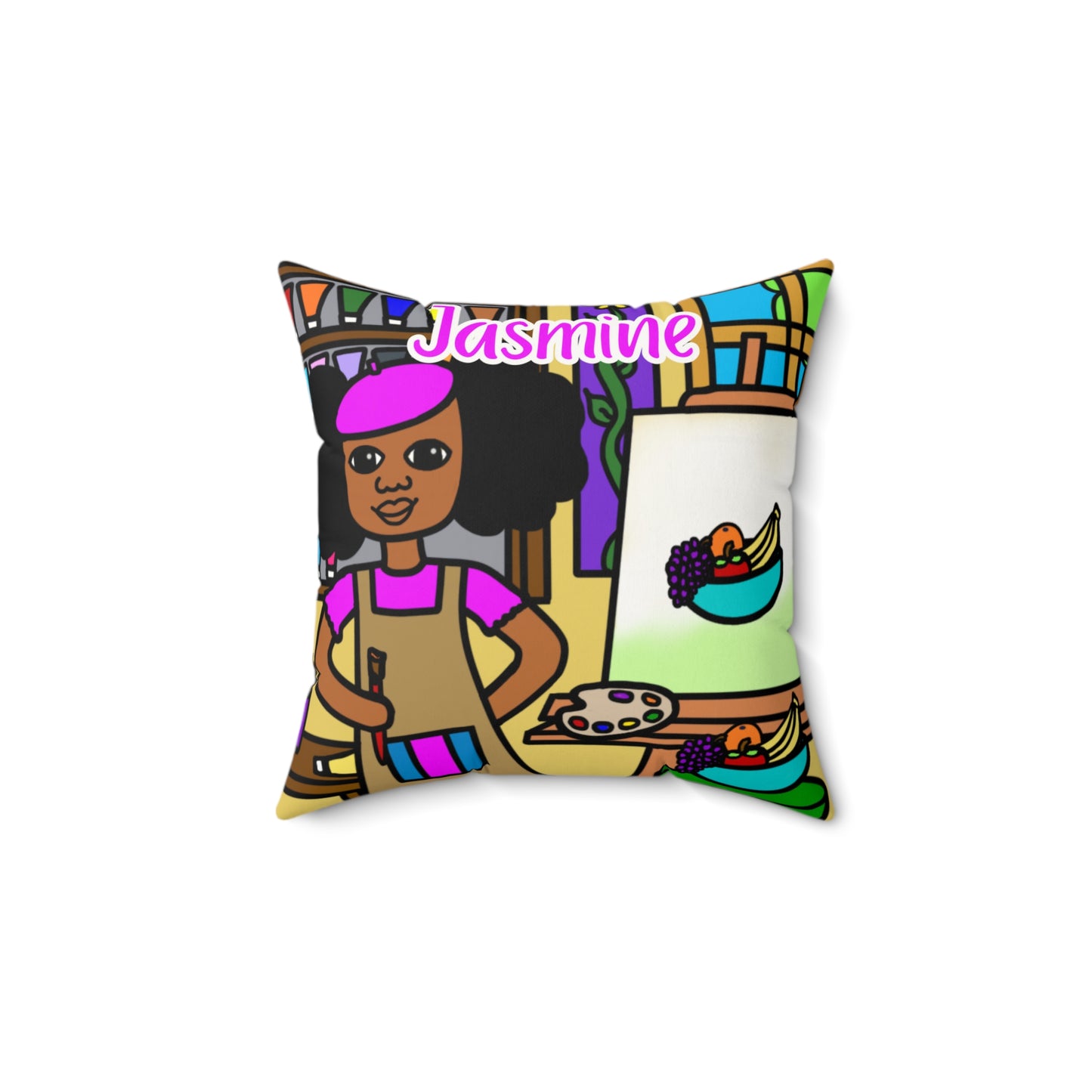 Cocoa Cutie Artist Affirmation Pillow- Girl