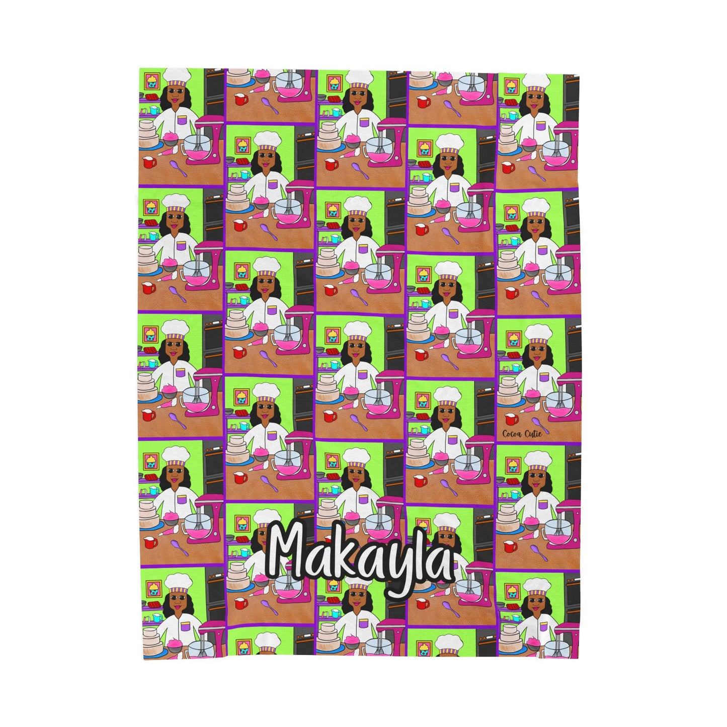 Cocoa Cutie Baker Girl Blanket (Three Sizes)