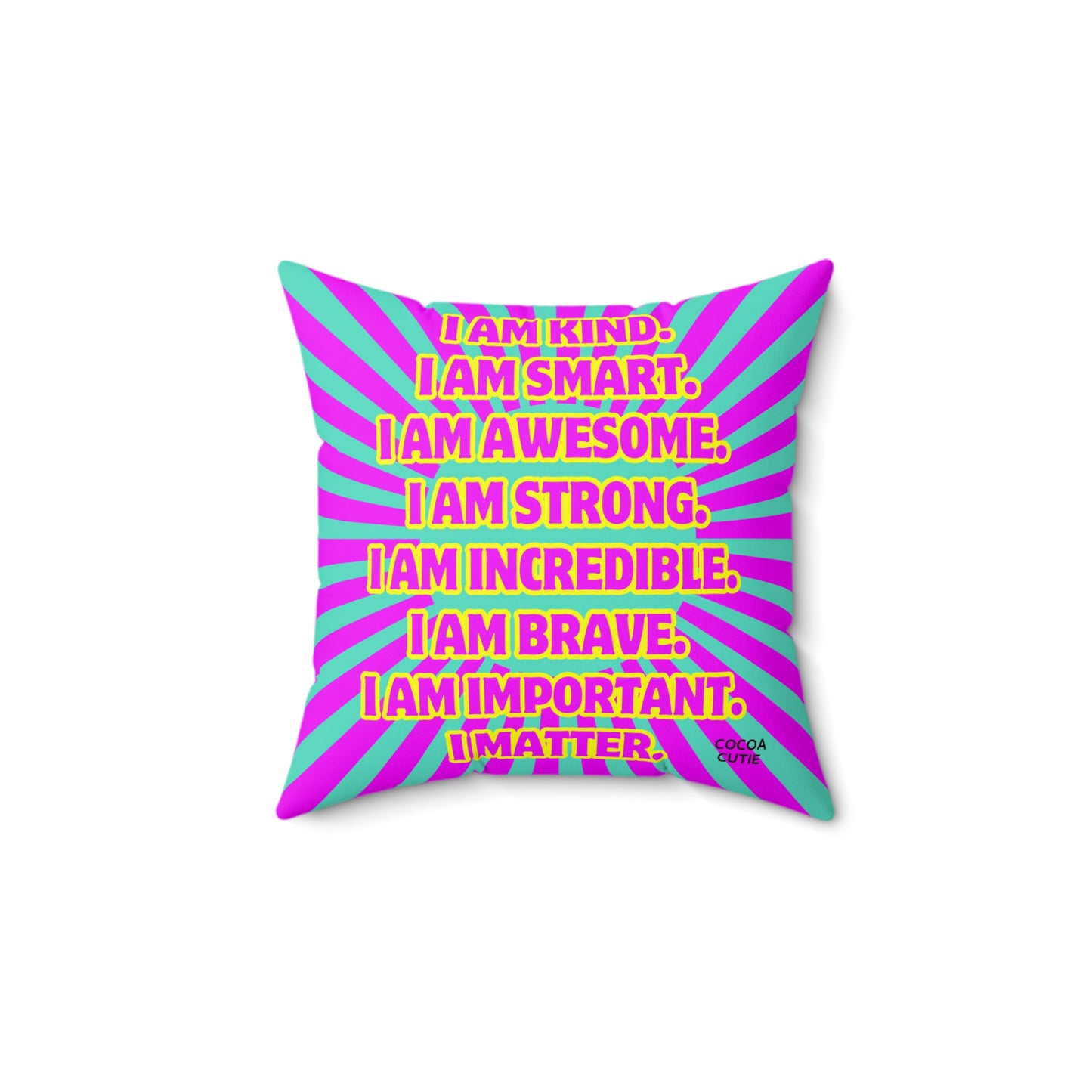 Cocoa Cutie Pink Fairy Affirmation Pillow- Girl (PICK SKIN TONE)