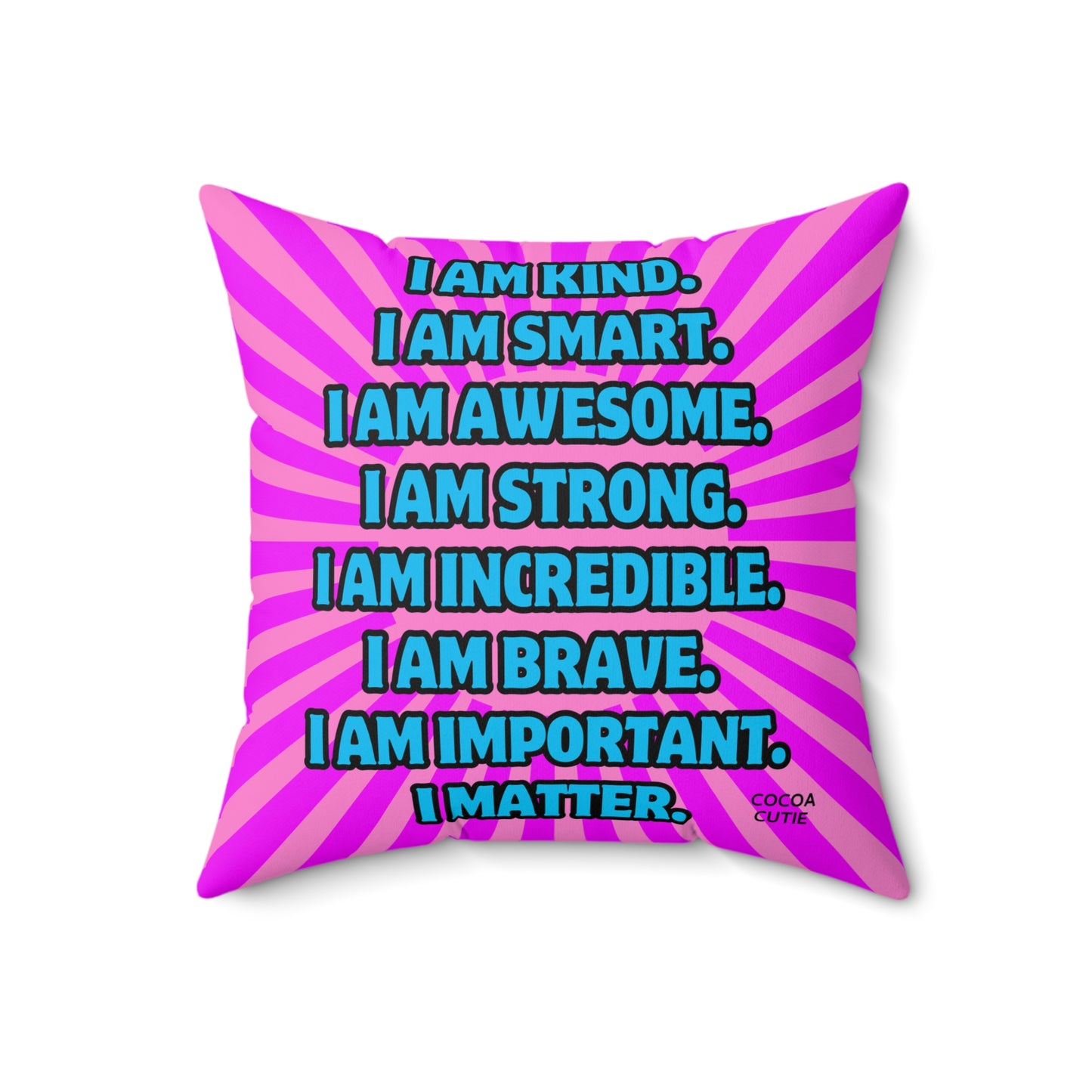 Cocoa Cutie Artist Affirmation Pillow- Girl