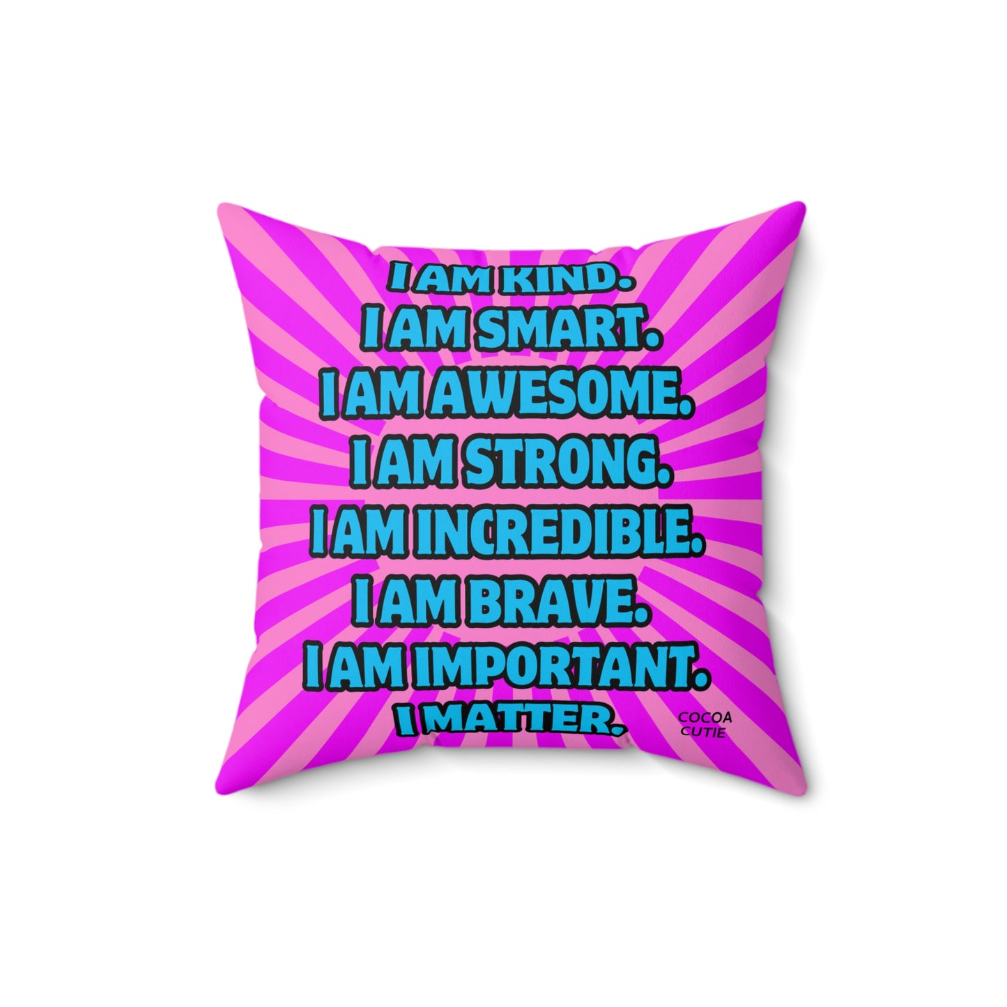 Cocoa Cutie Artist Affirmation Pillow- Girl