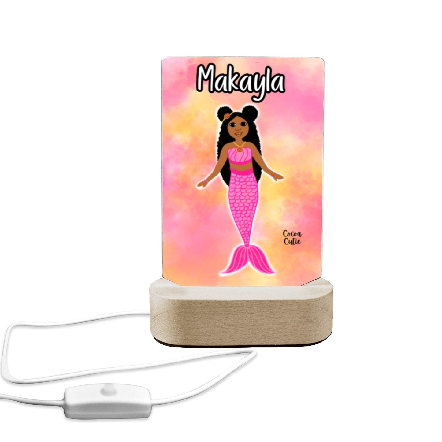 Cocoa Cutie Pink Mermaid Display Night Light