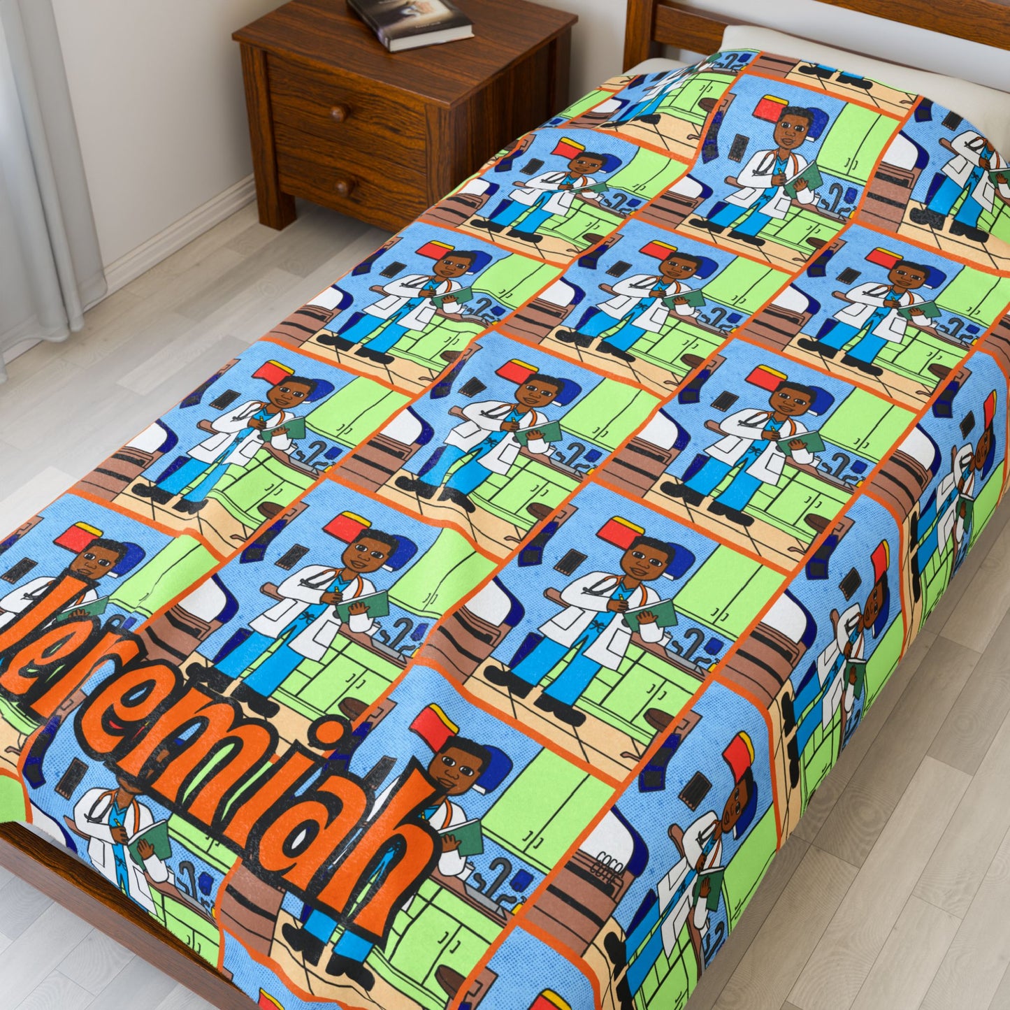 Cocoa Cutie Doctor Boy Blanket (Three Sizes)