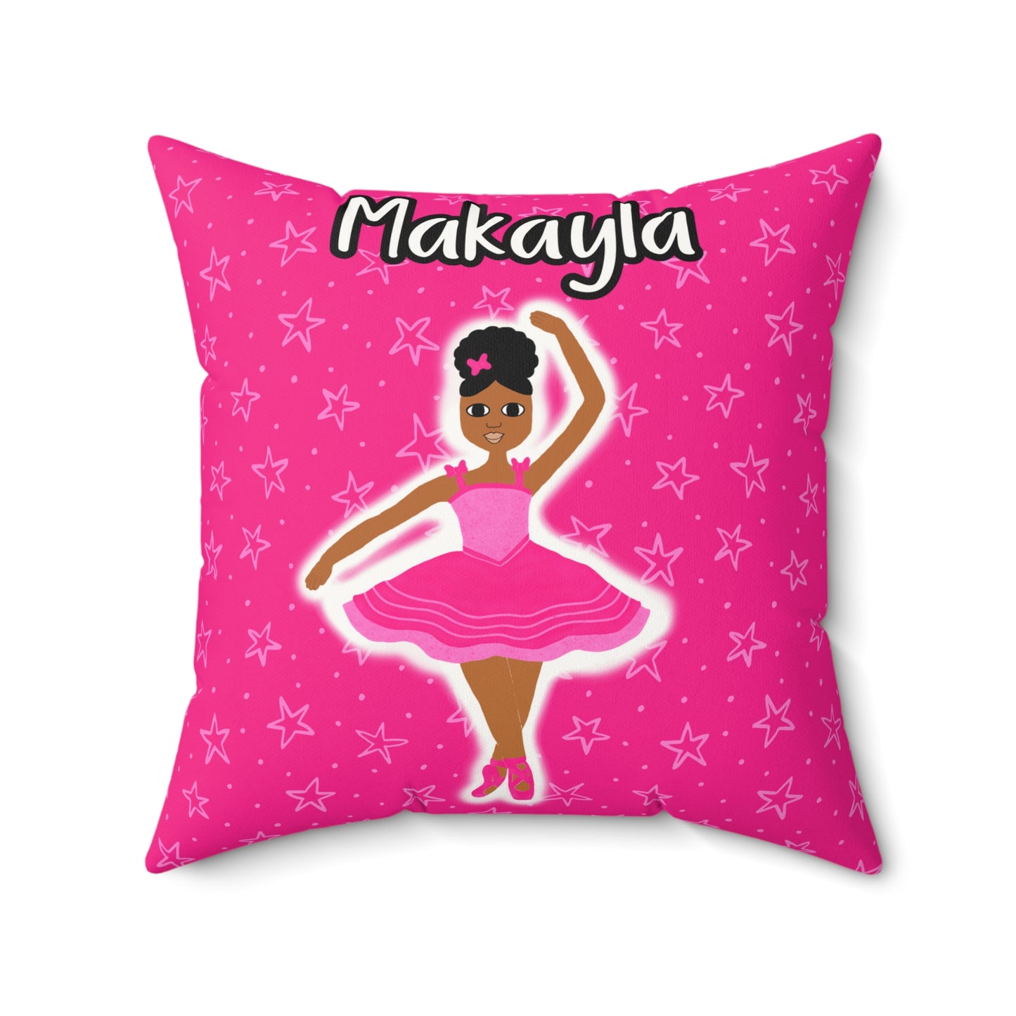 Cocoa Cutie Dancer in the Stars Affirmation Pillow- Girl (PICK SKIN TONE)