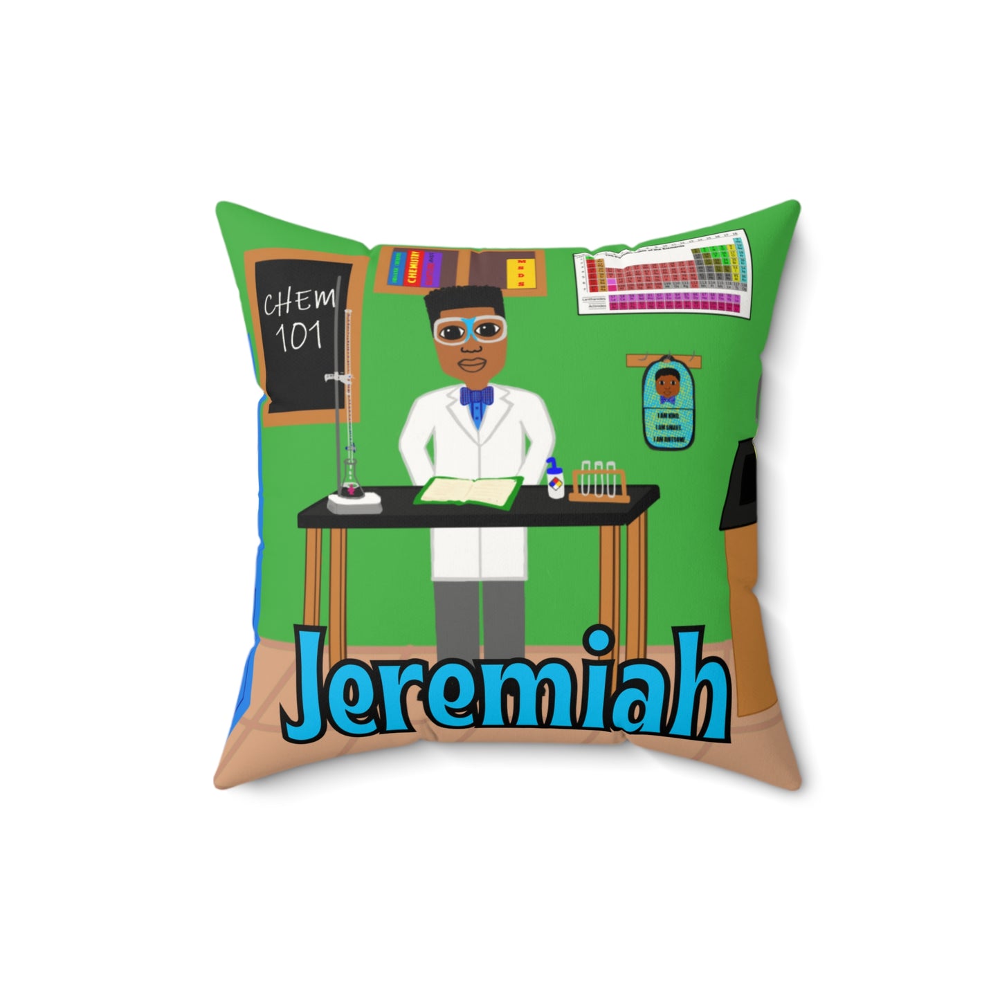 Cocoa Cutie Scientist Affirmation Pillow- Boy