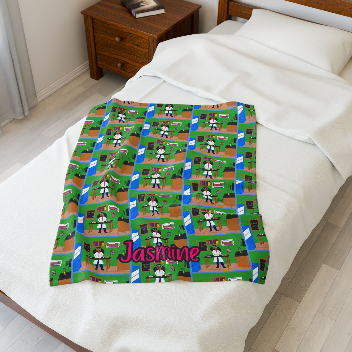 Cocoa Cutie Chemist Girl Blanket (Three Sizes)