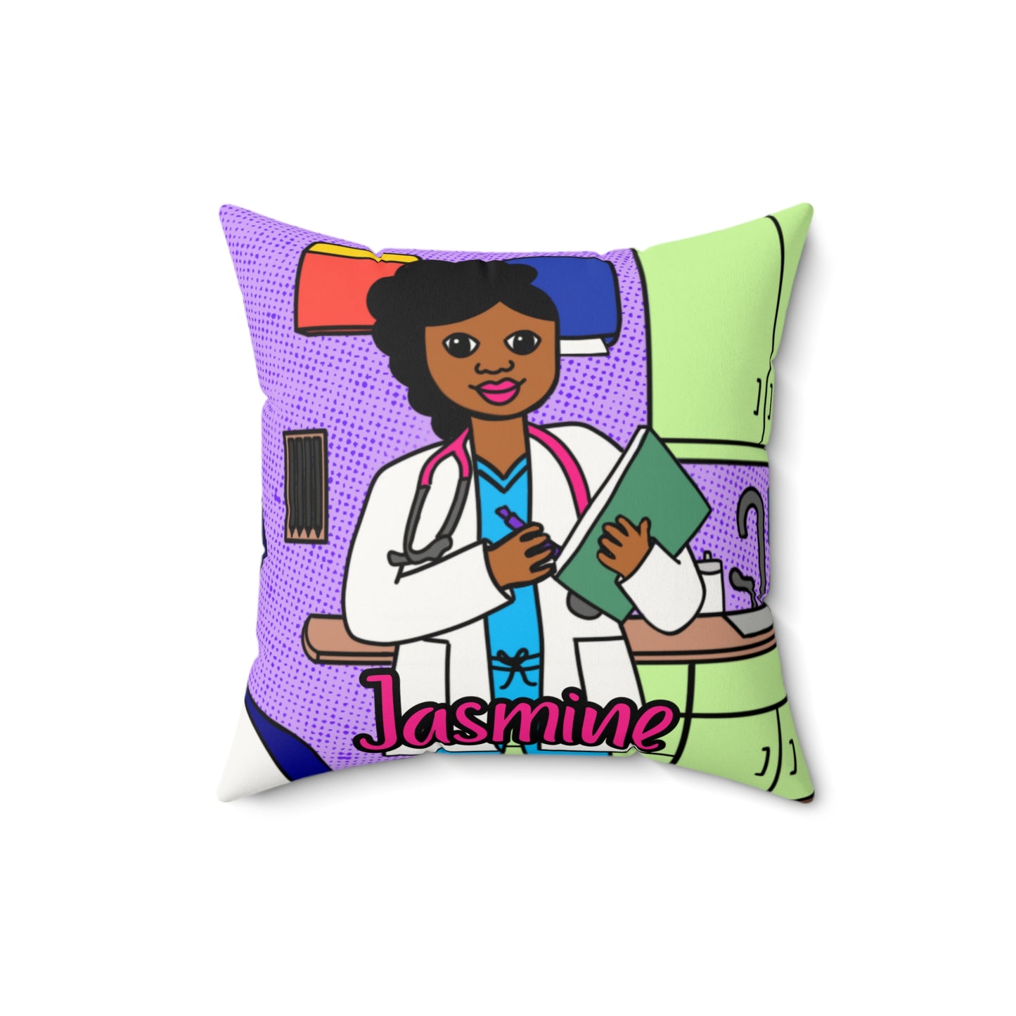 Cocoa Cutie Doctor Affirmation Pillow- Girl (PICK SKIN TONE)