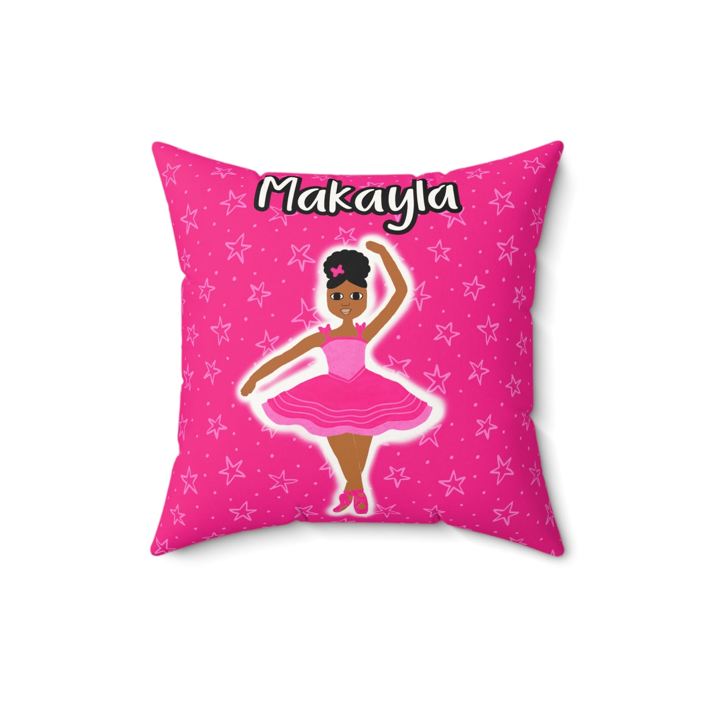 Cocoa Cutie Dancer in the Stars Affirmation Pillow- Girl (PICK SKIN TONE)
