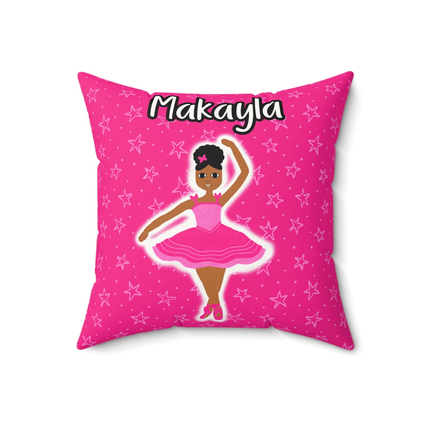 Cocoa Cutie Dancer in the Stars Affirmation Pillow- Girl (PICK SKIN TONE)