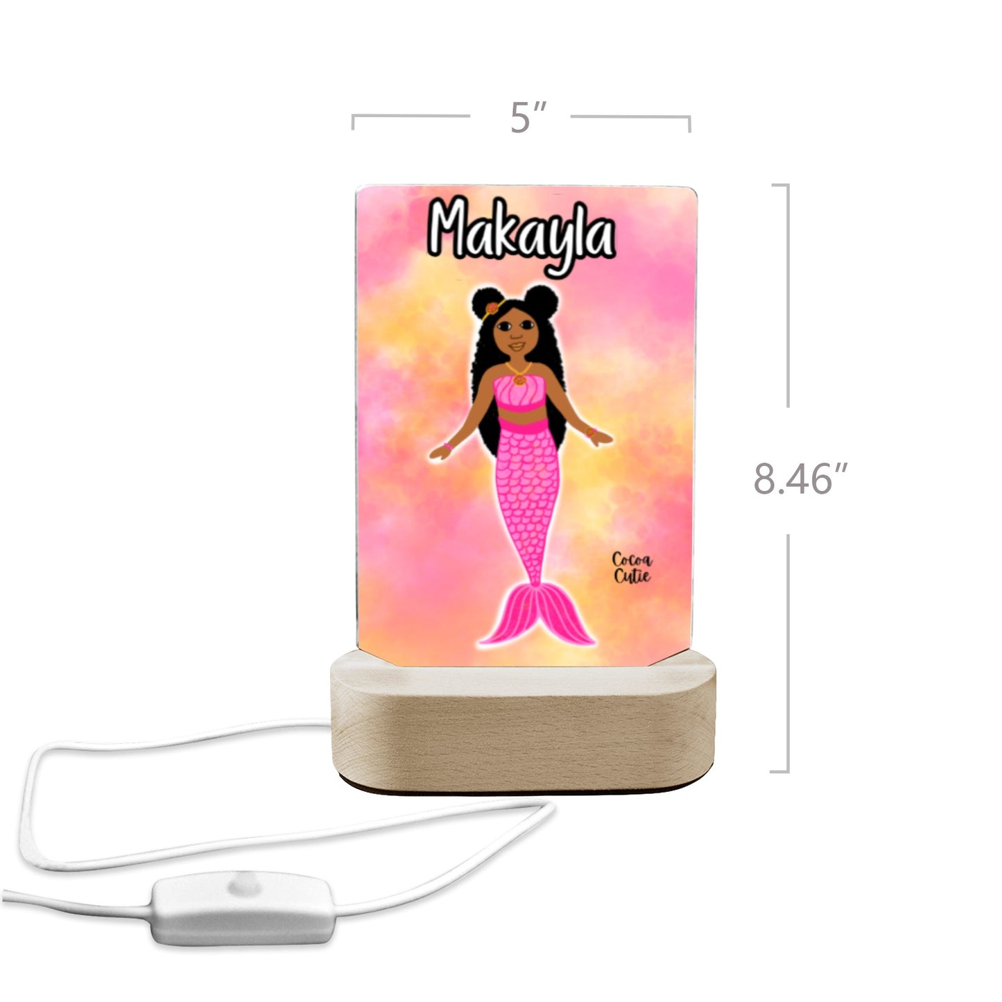 Cocoa Cutie Pink Mermaid Display Night Light