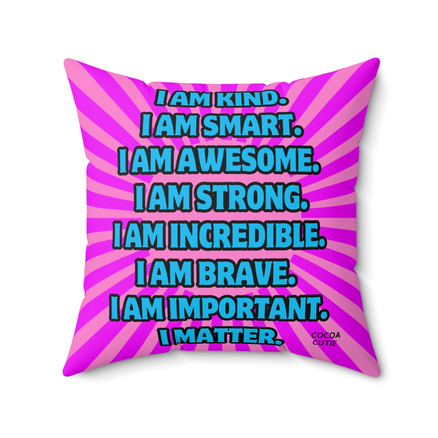 Cocoa Cutie Artist Affirmation Pillow- Girl