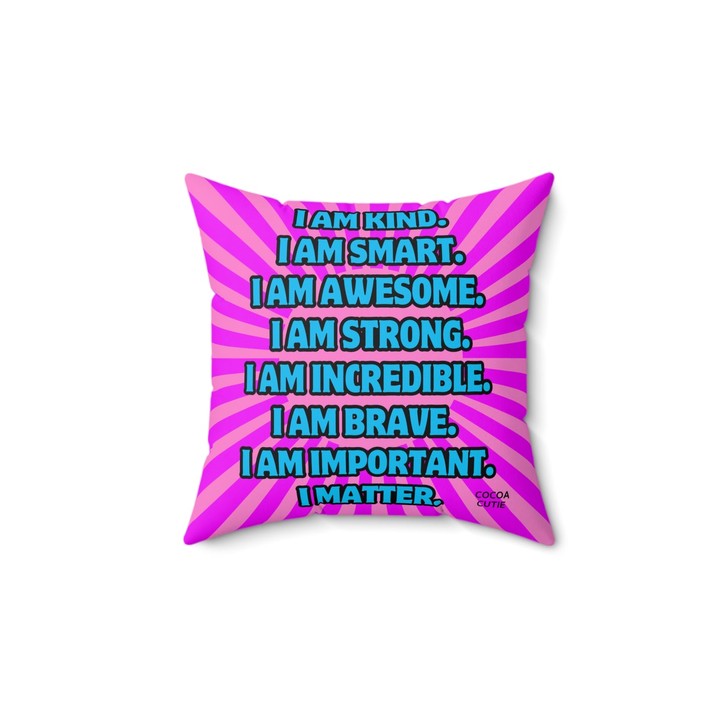 Cocoa Cutie Artist Affirmation Pillow- Girl