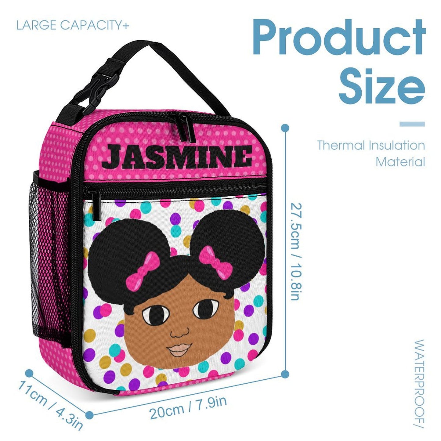 Cocoa Cutie Afro Puffs Girl Three Piece Backpack Set
