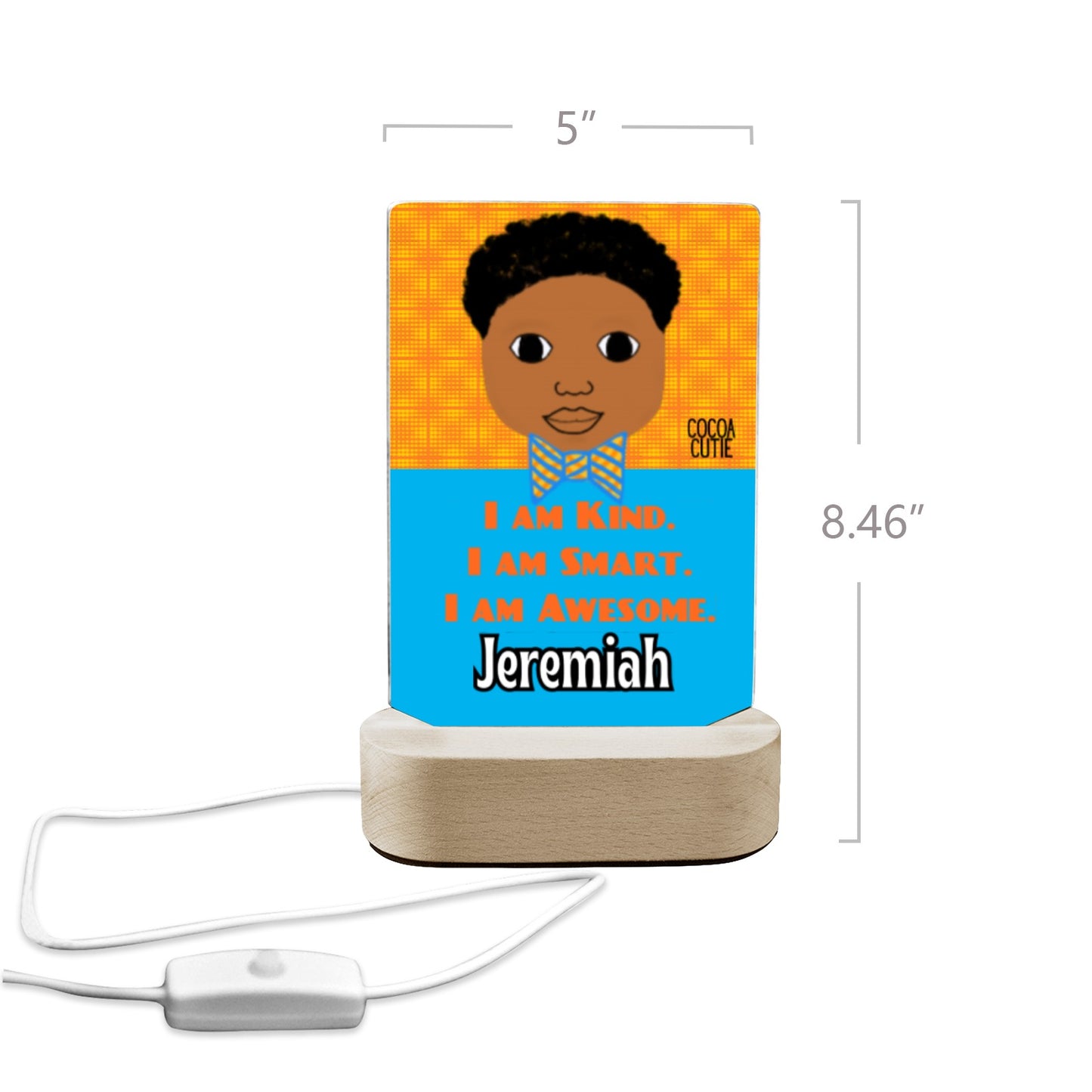Cocoa Cutie Bowtie Boy I Am Kind Display Night Light