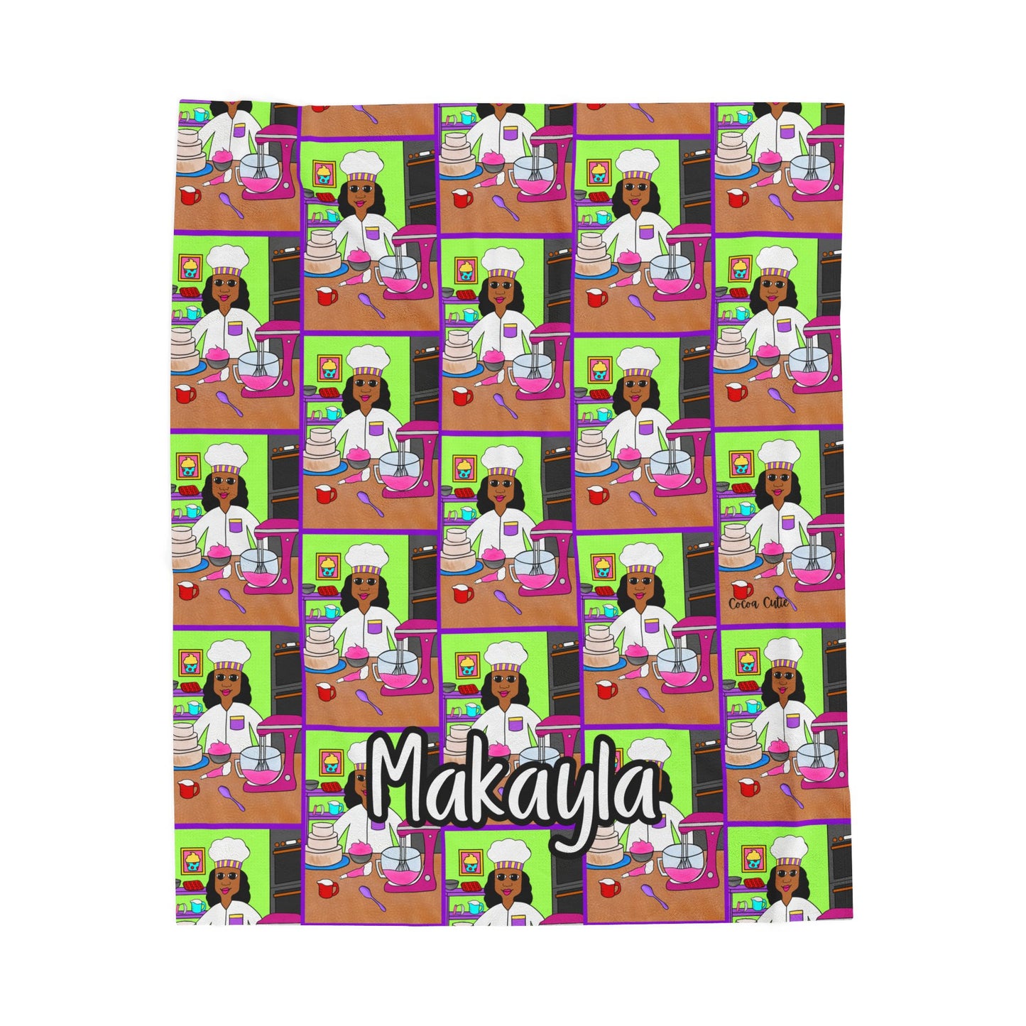 Cocoa Cutie Baker Girl Blanket (Three Sizes)