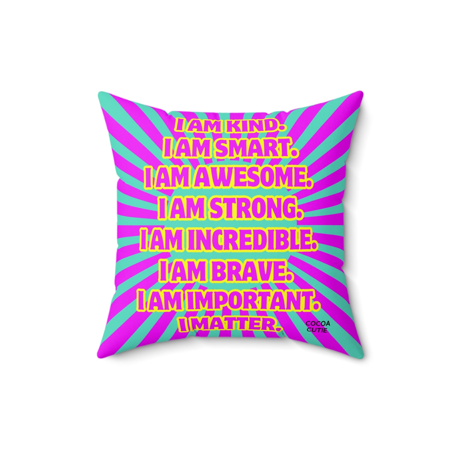 Cocoa Cutie Pink Fairy Affirmation Pillow- Girl (PICK SKIN TONE)