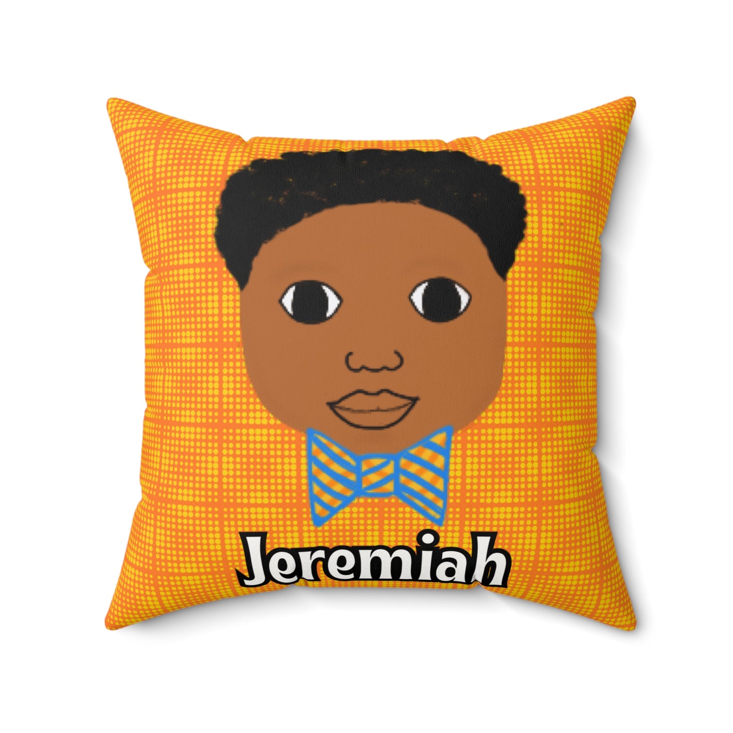 Cocoa Cutie Bow Tie Orange Affirmation Pillow- Boy (PICK SKIN TONE)