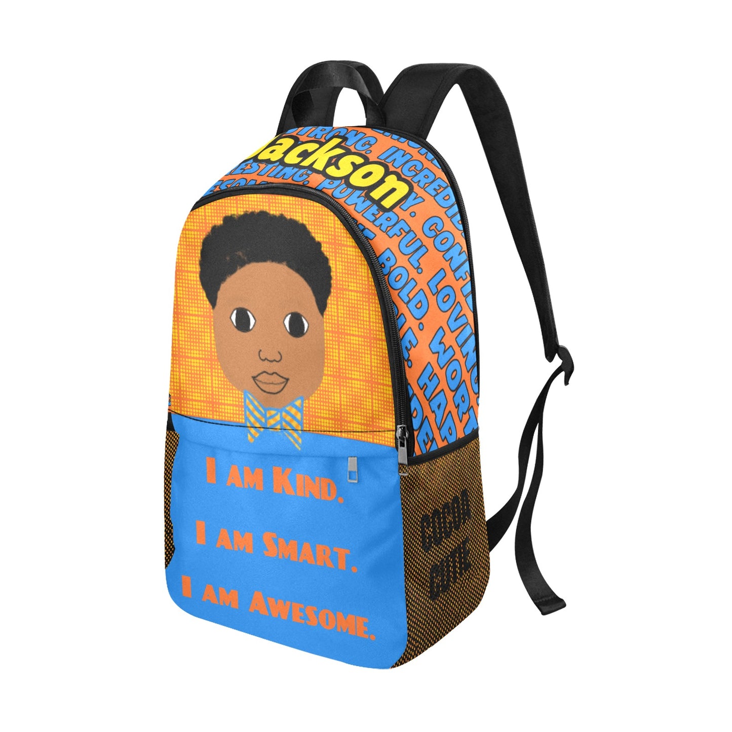 Cocoa Cutie Bow Tie Boy I Am Kind Orange Backpack