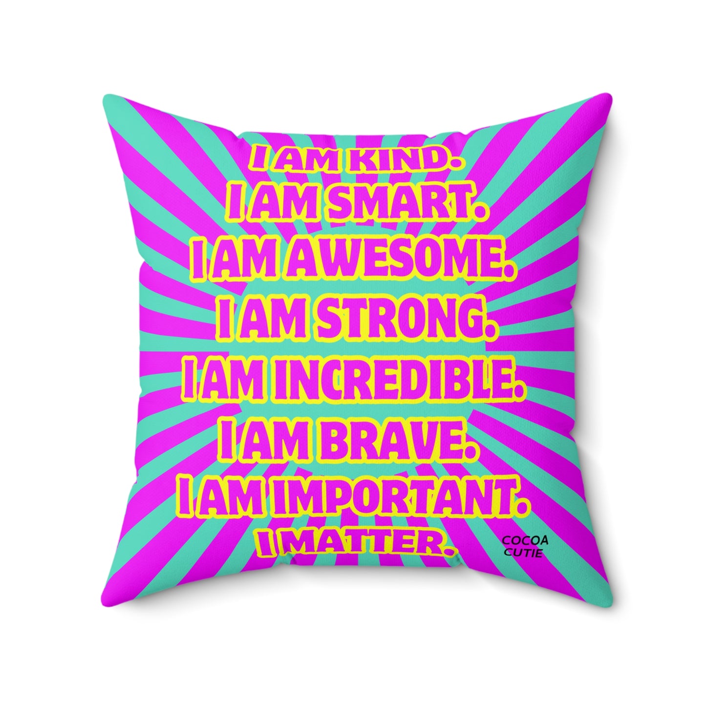 Cocoa Cutie Pink Fairy Affirmation Pillow- Girl (PICK SKIN TONE)