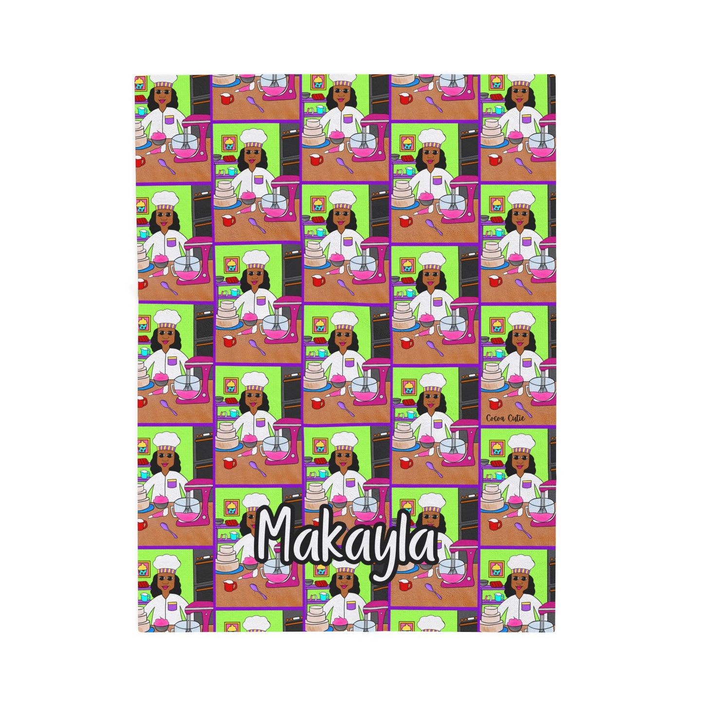 Cocoa Cutie Baker Girl Blanket (Three Sizes)