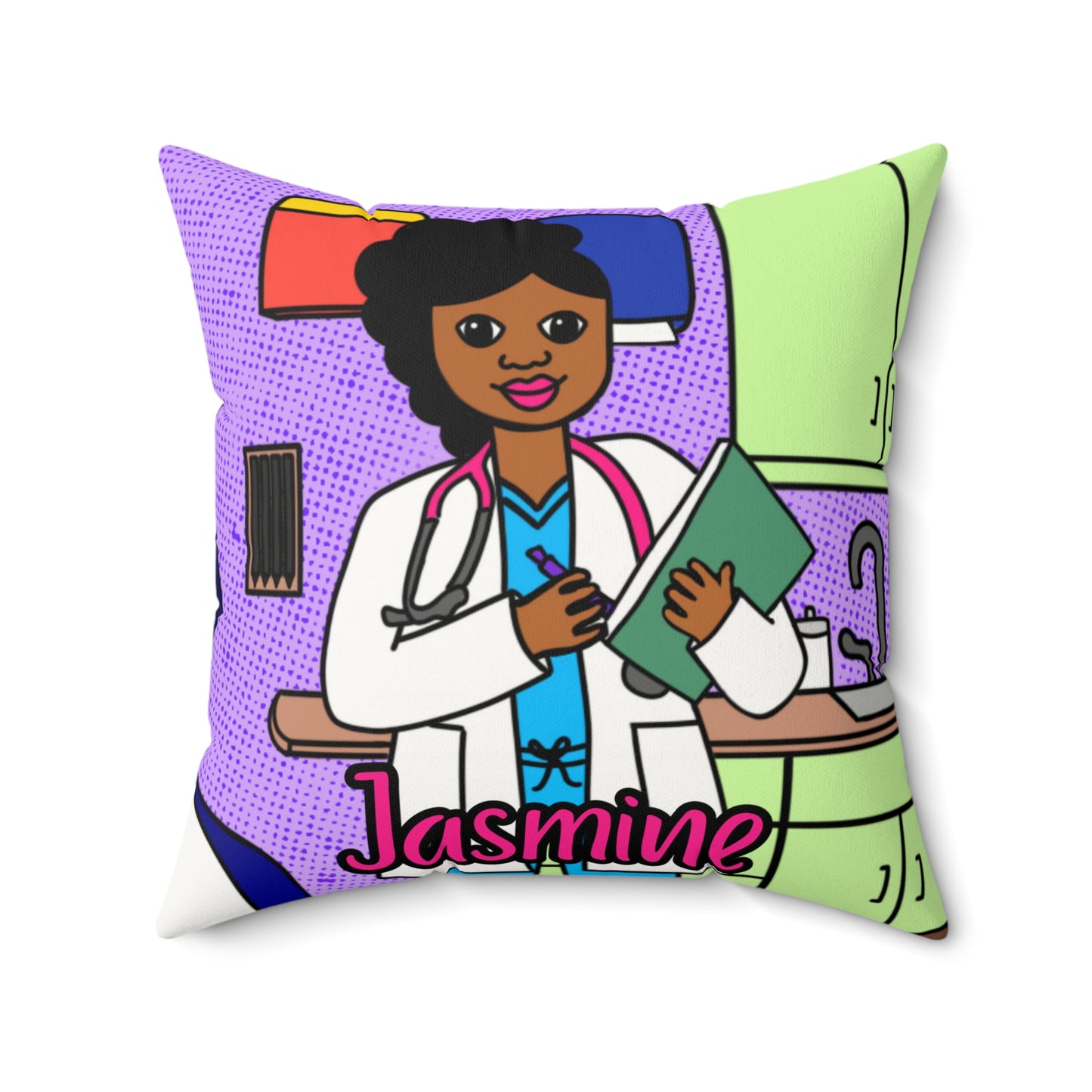 Cocoa Cutie Doctor Affirmation Pillow- Girl (PICK SKIN TONE)