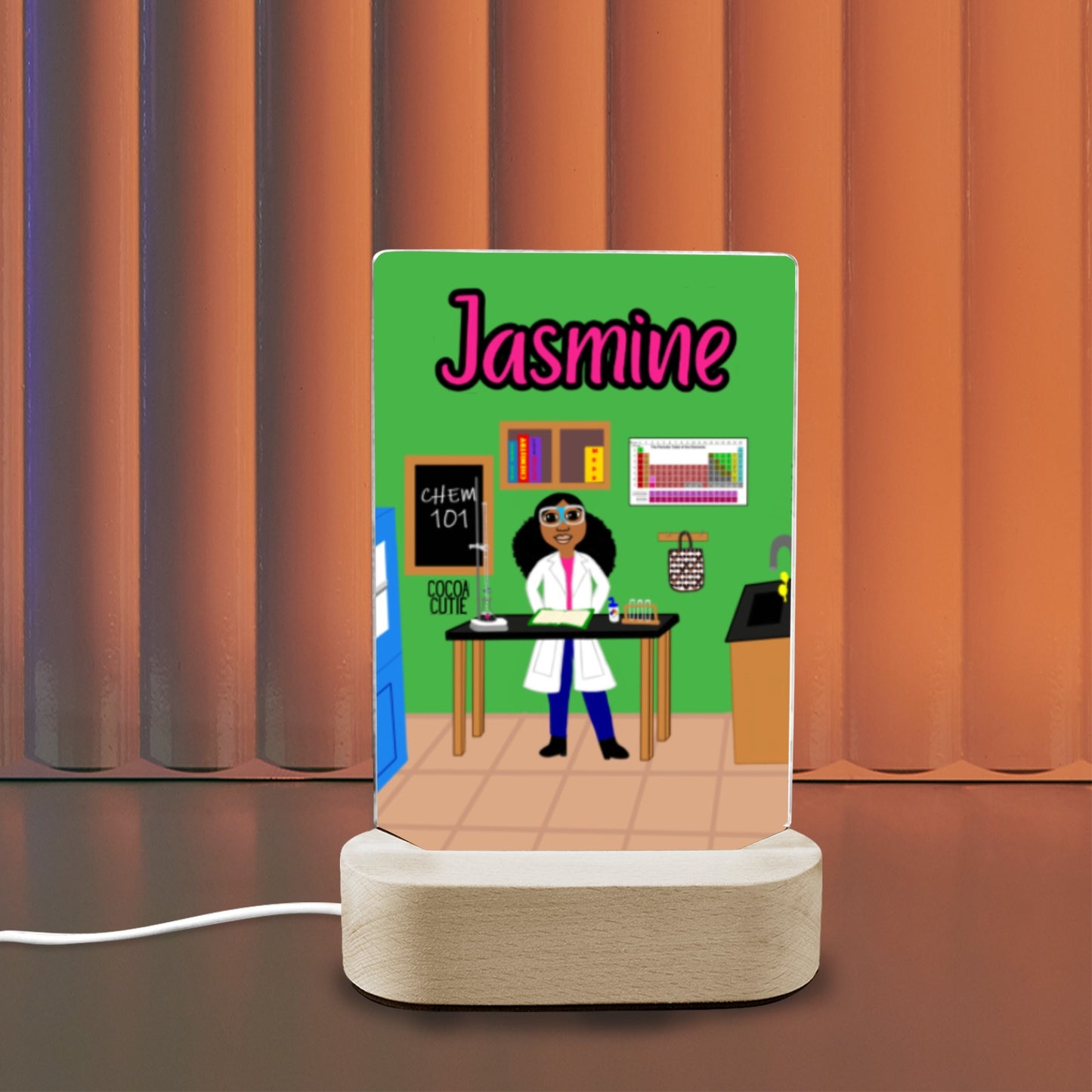 Cocoa Cutie Chemist Girl Display Night Light