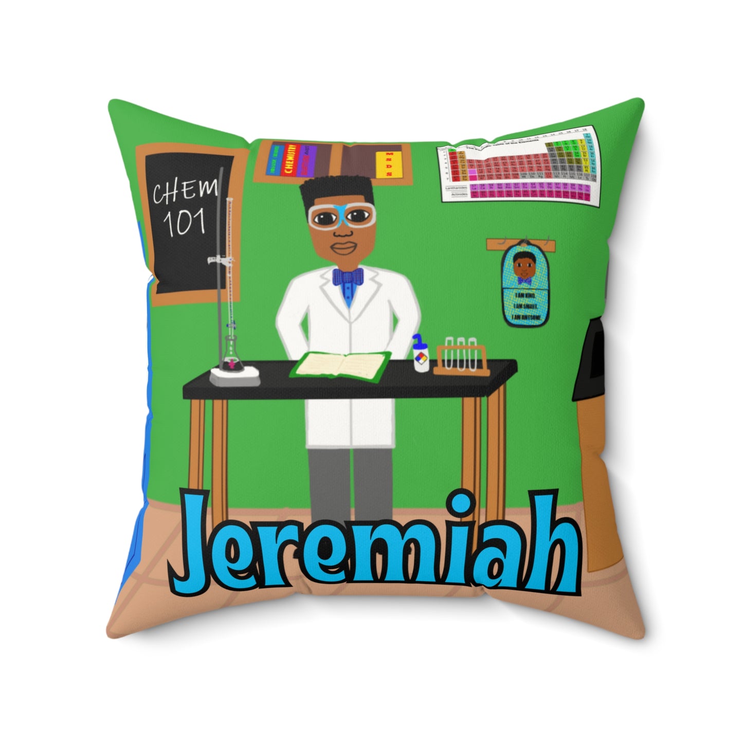 Cocoa Cutie Scientist Affirmation Pillow- Boy