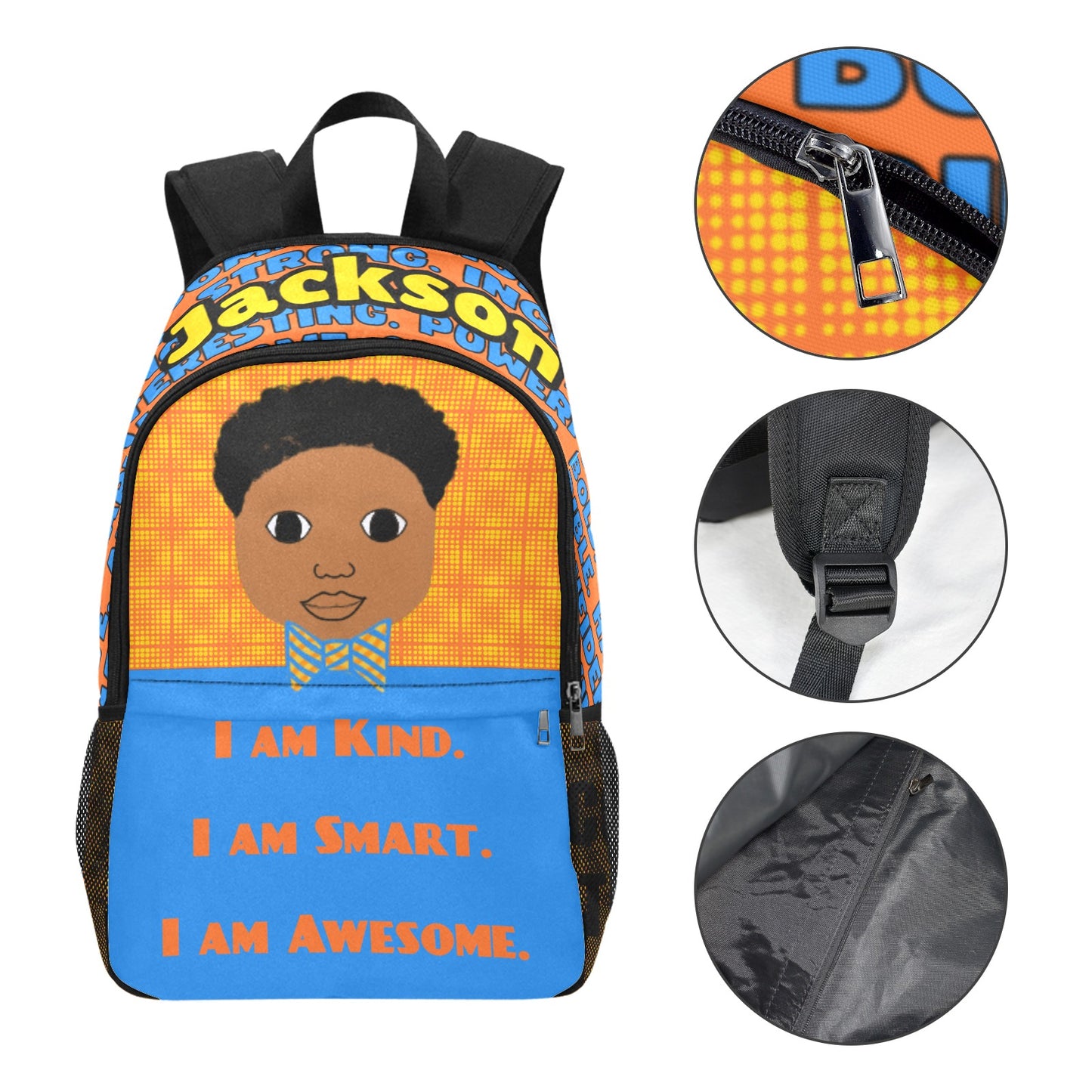 Cocoa Cutie Bow Tie Boy I Am Kind Orange Backpack