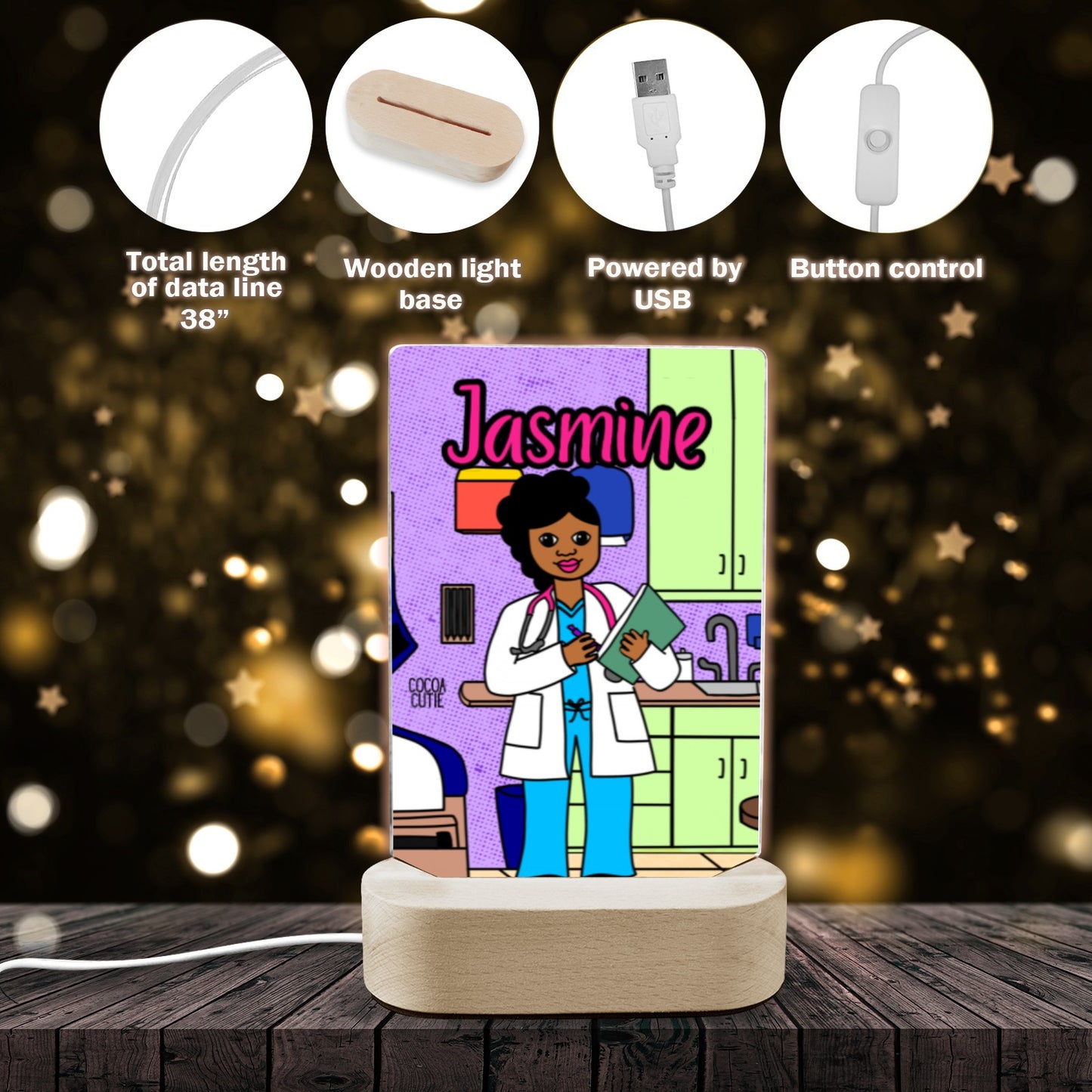 Cocoa Cutie Doctor Girl Display Night Light