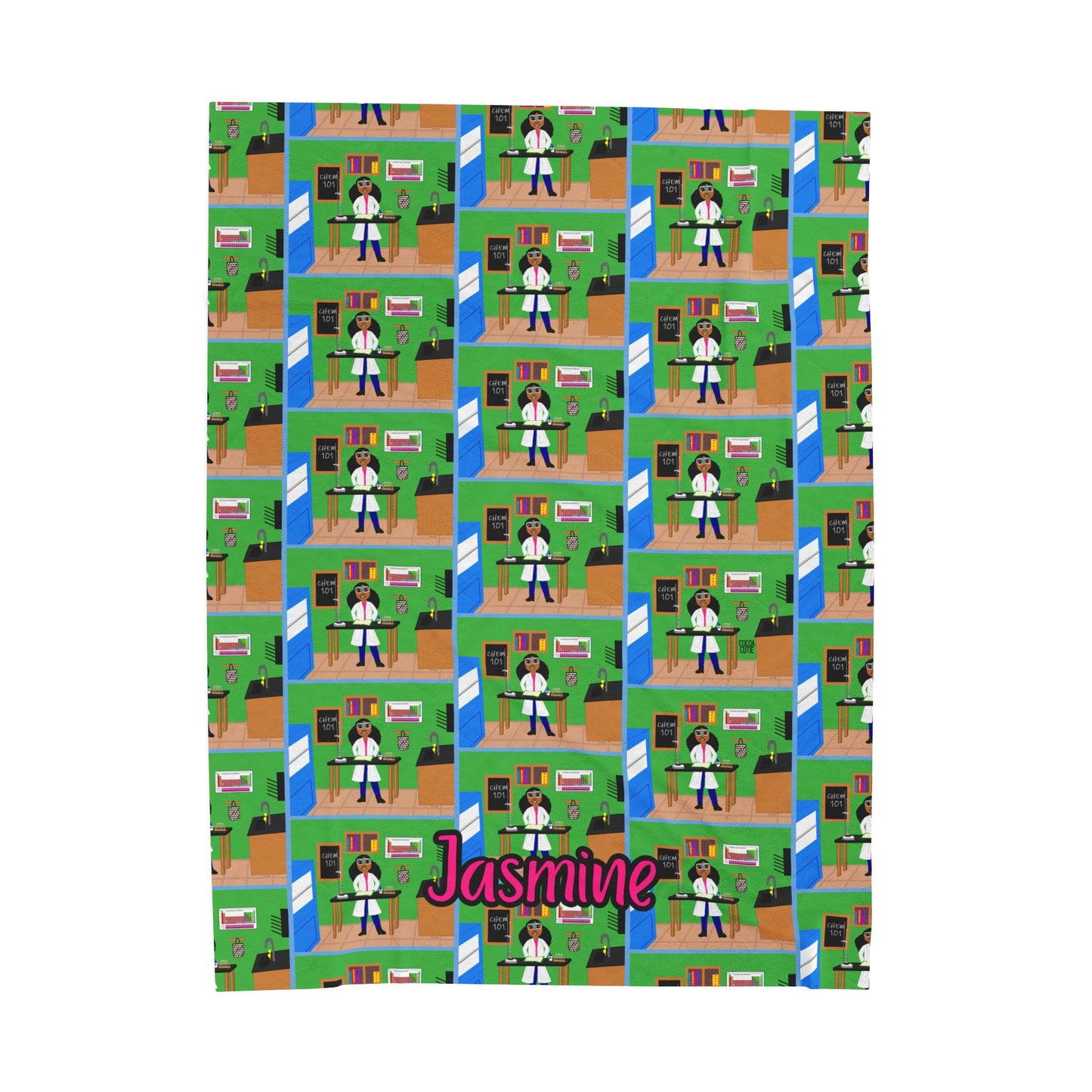 Cocoa Cutie Chemist Girl Blanket (Three Sizes)