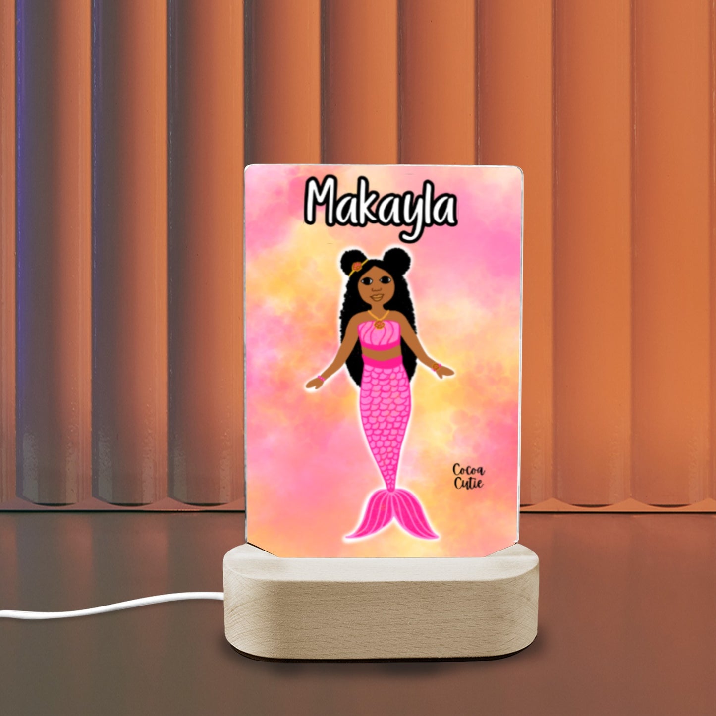 Cocoa Cutie Pink Mermaid Display Night Light