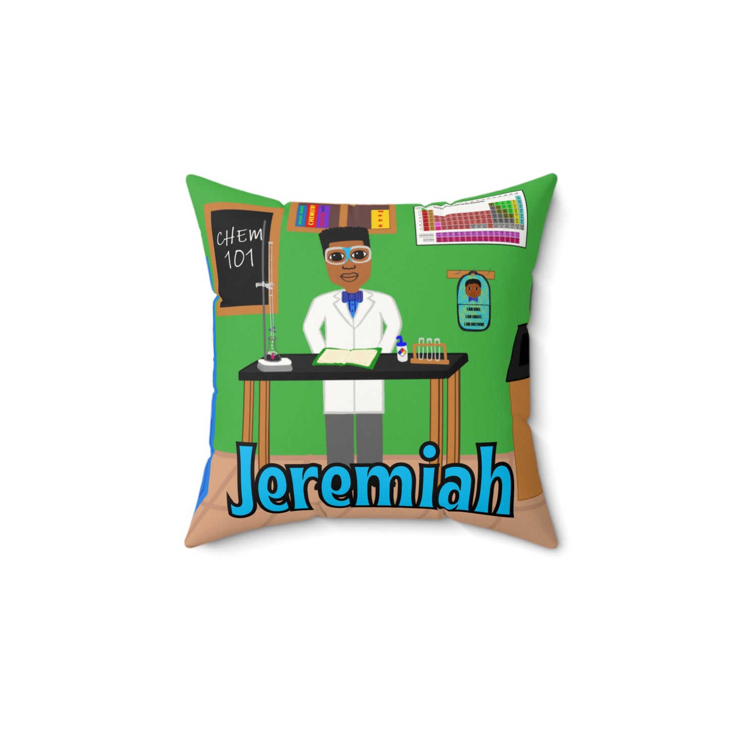 Cocoa Cutie Scientist Affirmation Pillow- Boy