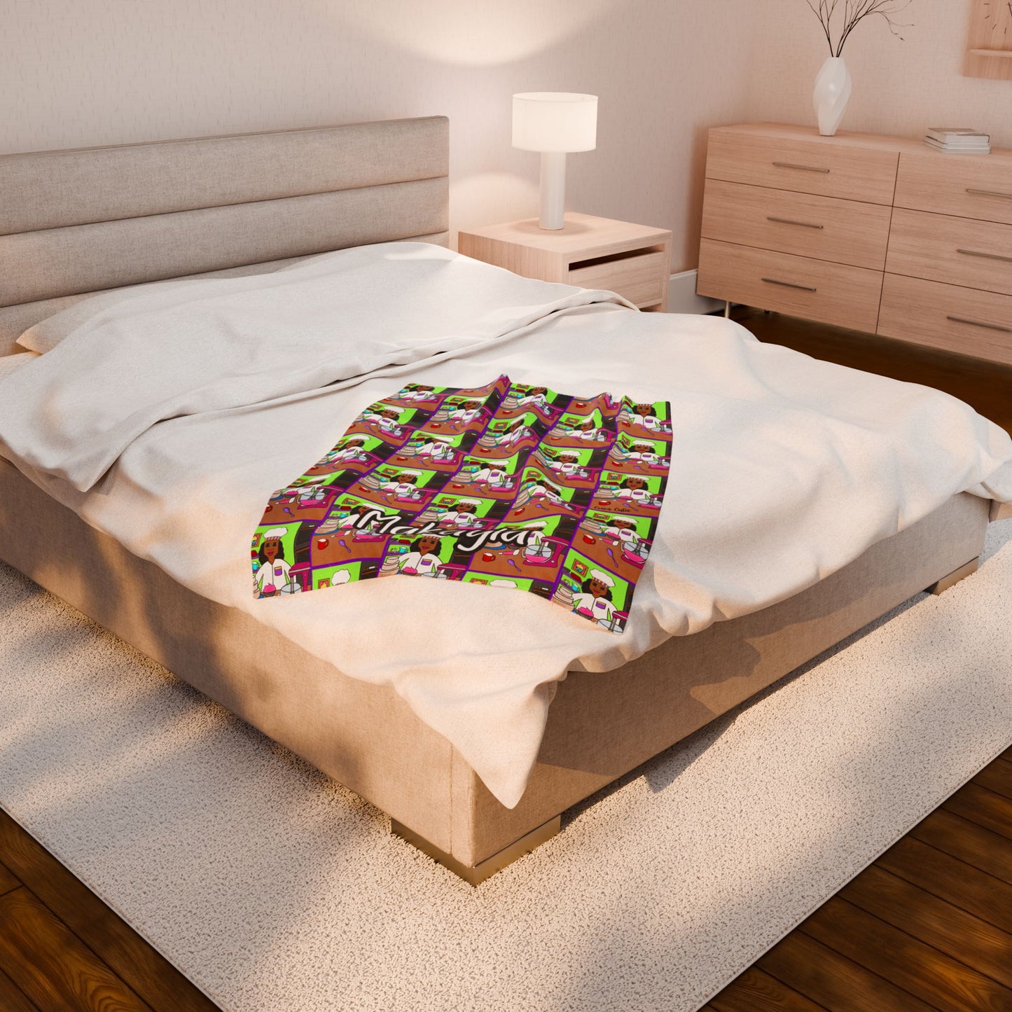 Cocoa Cutie Baker Girl Blanket (Three Sizes)