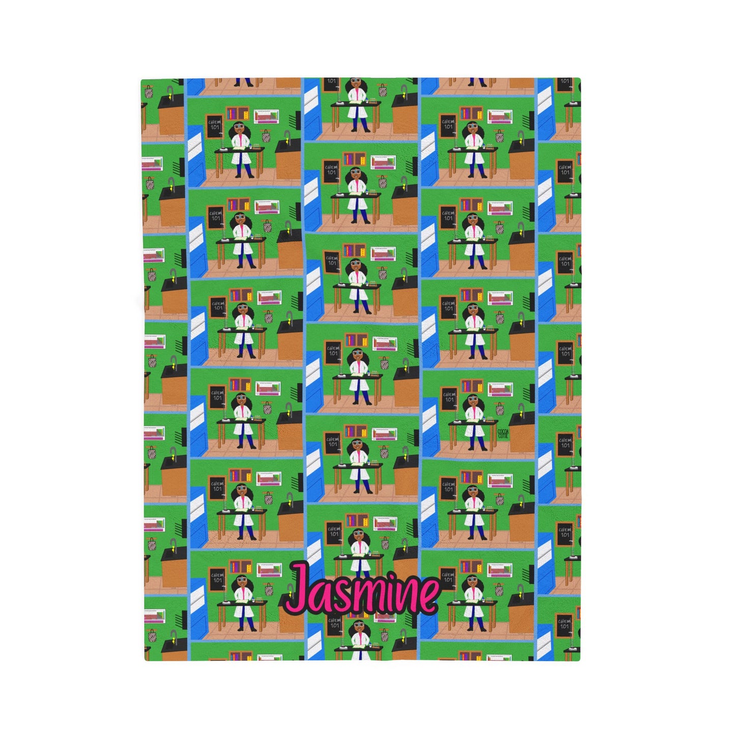 Cocoa Cutie Chemist Girl Blanket (Three Sizes)