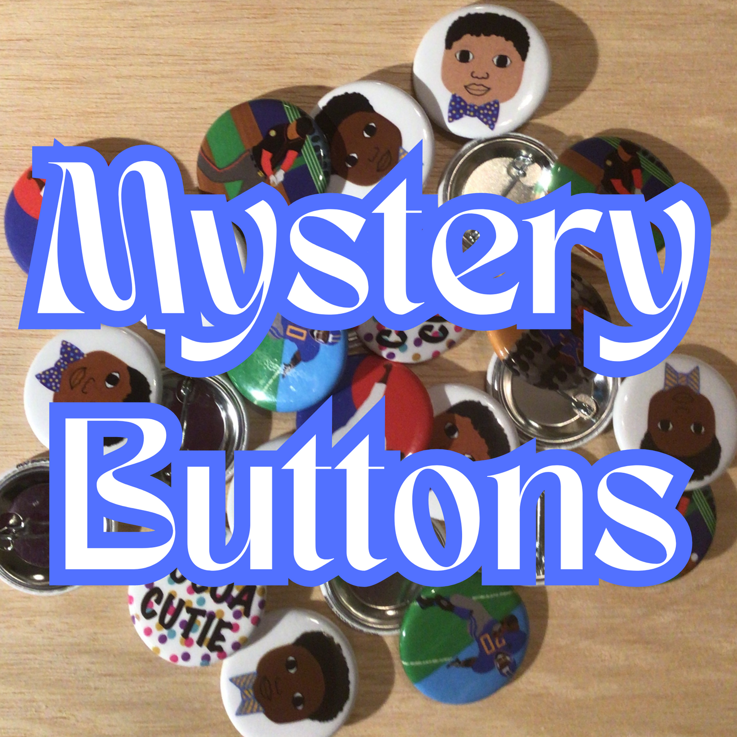 Cocoa Cutie Boy Mystery Button Pack- Includes 15 Buttons