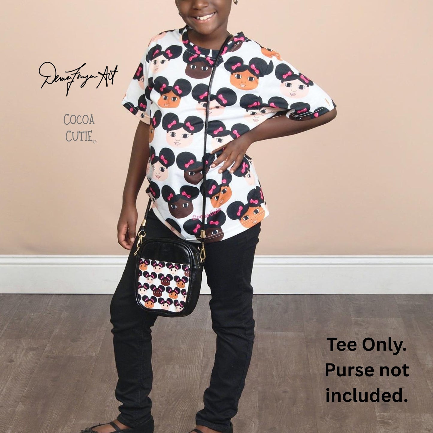 Cocoa Cutie Afro Puffs Girls Premium Tee OS RS