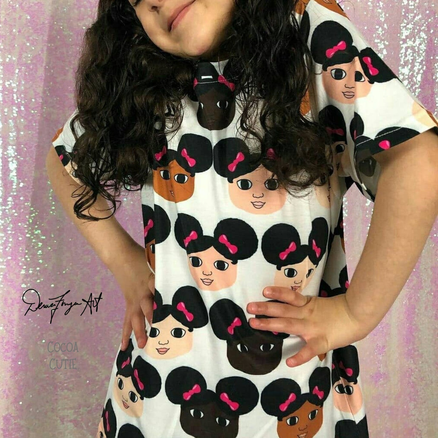 Cocoa Cutie Afro Puffs Girls Premium Tee OS RS
