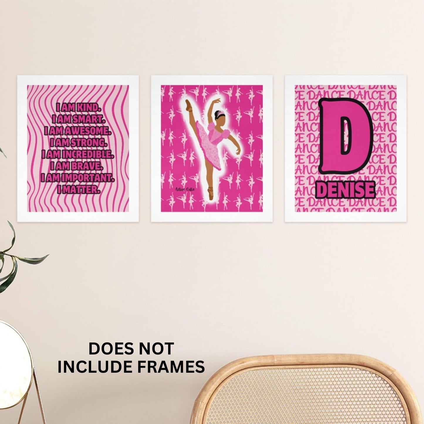 Cocoa Cutie Active Cutie Affirmations Wall Art Collage Ballerina (PICK SKIN TONE)