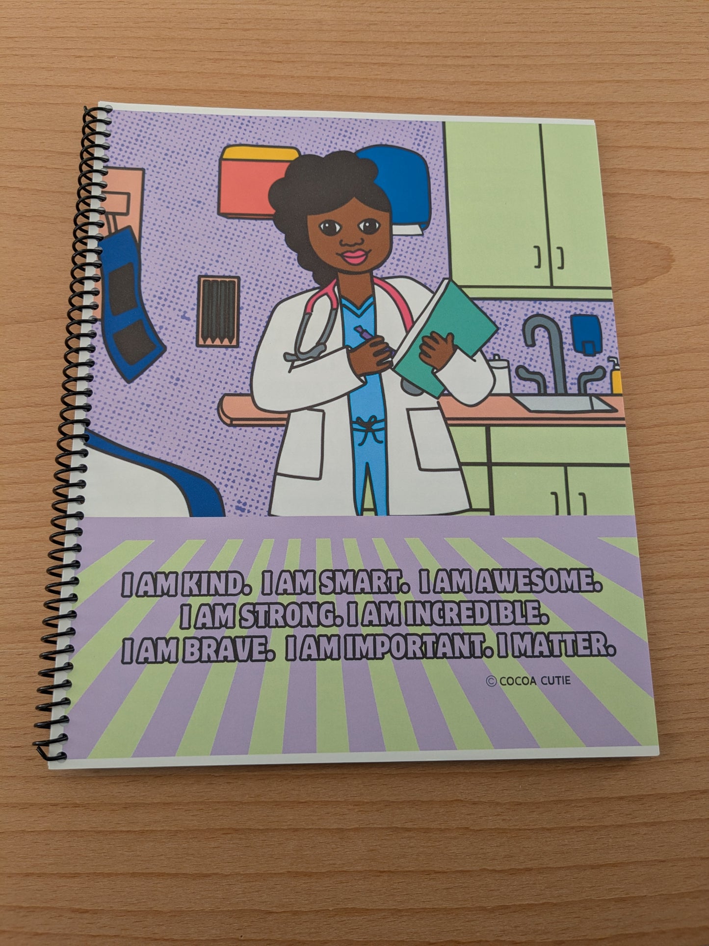 Cocoa Cutie Doctor Girl Spiral Notebook RS