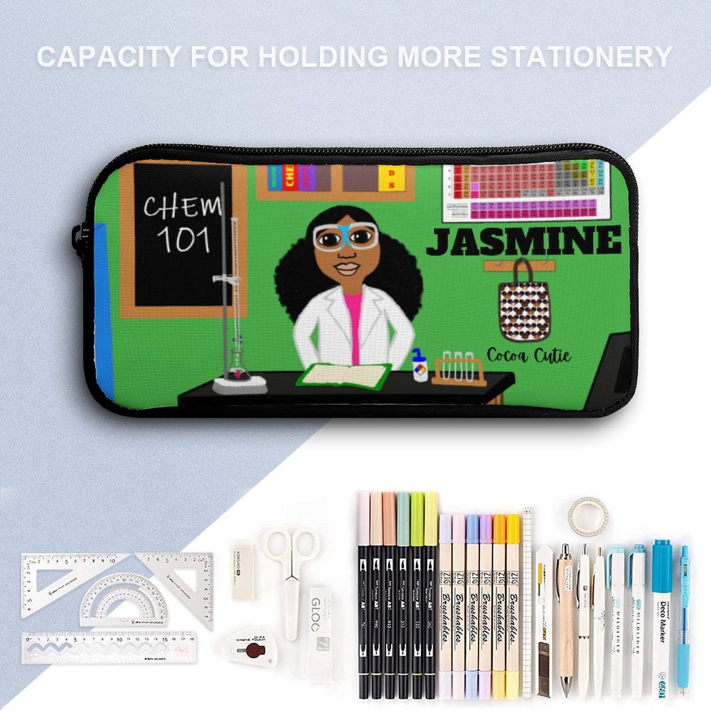 Cocoa Cutie Chemist Girl Three Piece Backpack Set