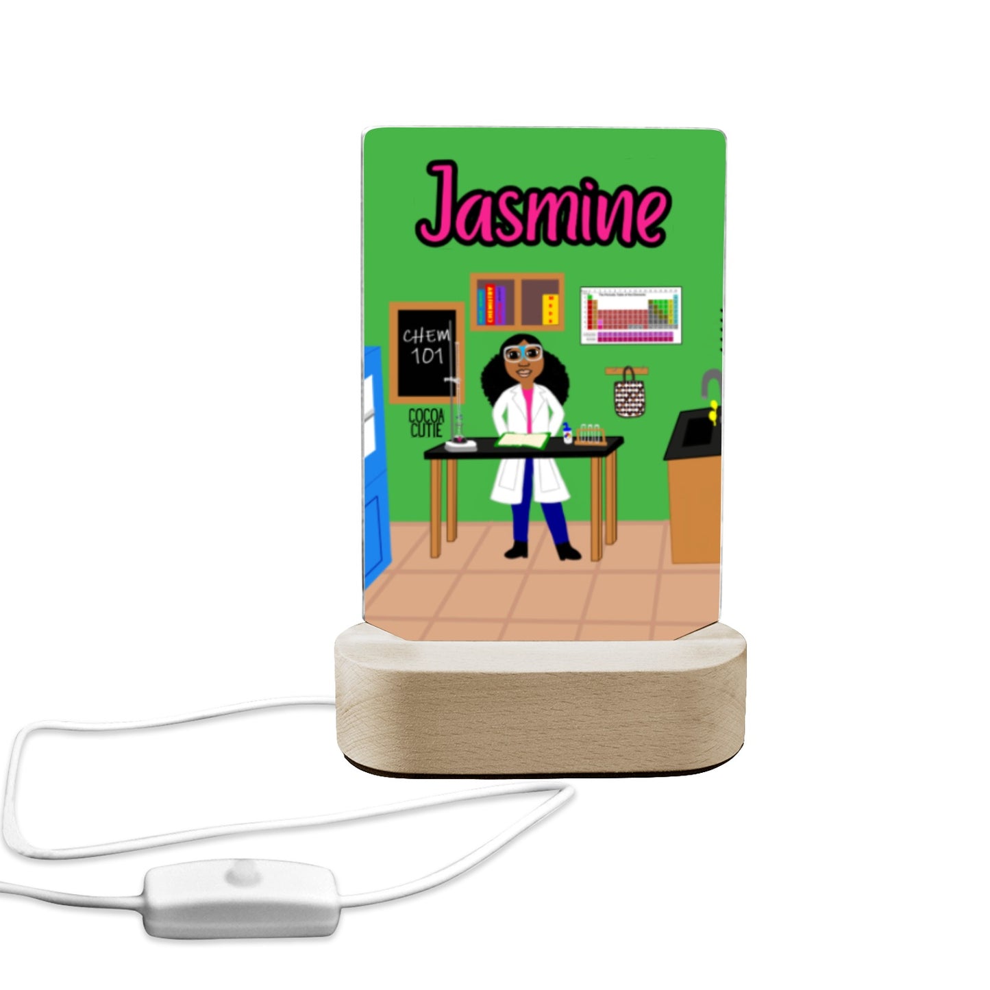 Cocoa Cutie Chemist Girl Display Night Light