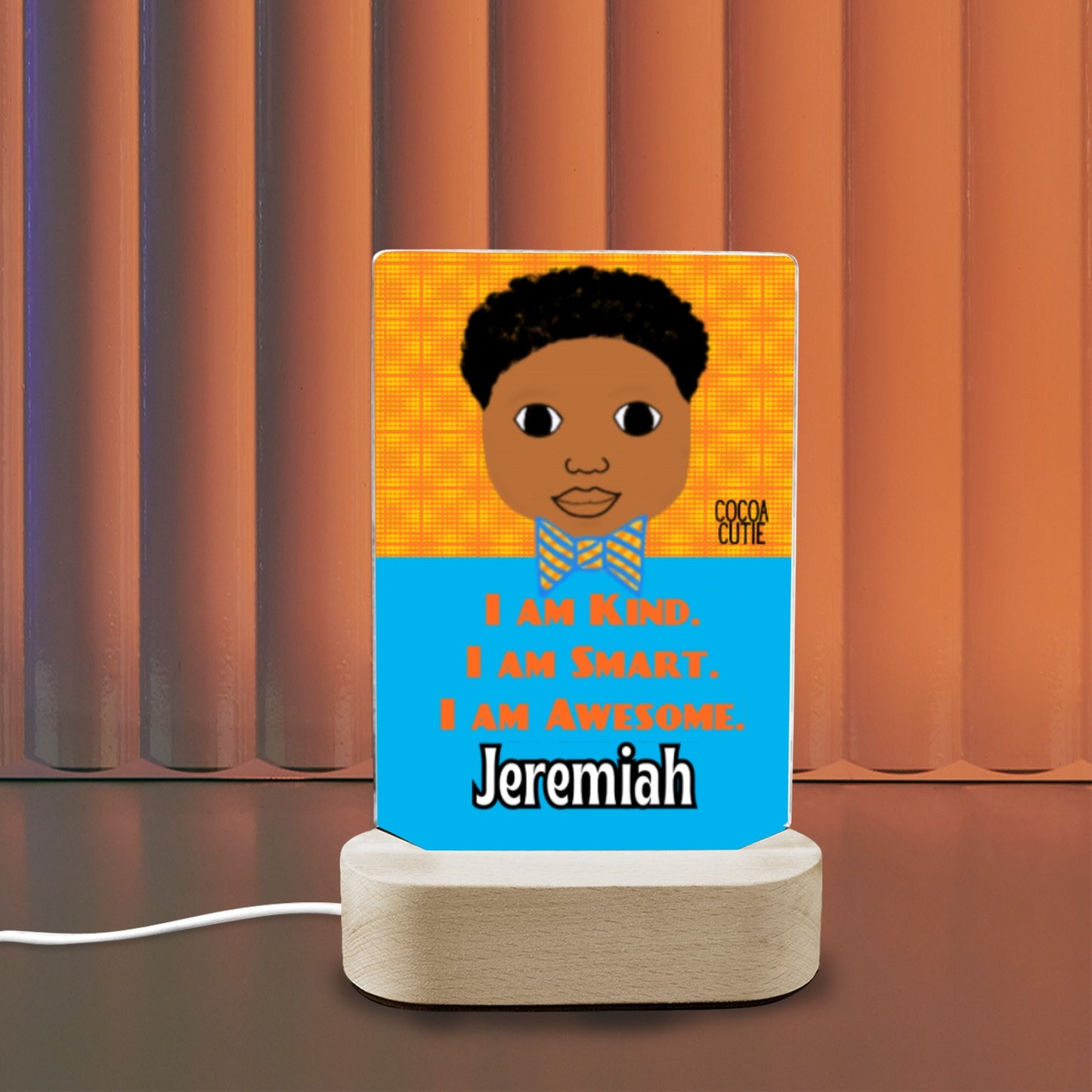 Cocoa Cutie Bowtie Boy I Am Kind Display Night Light