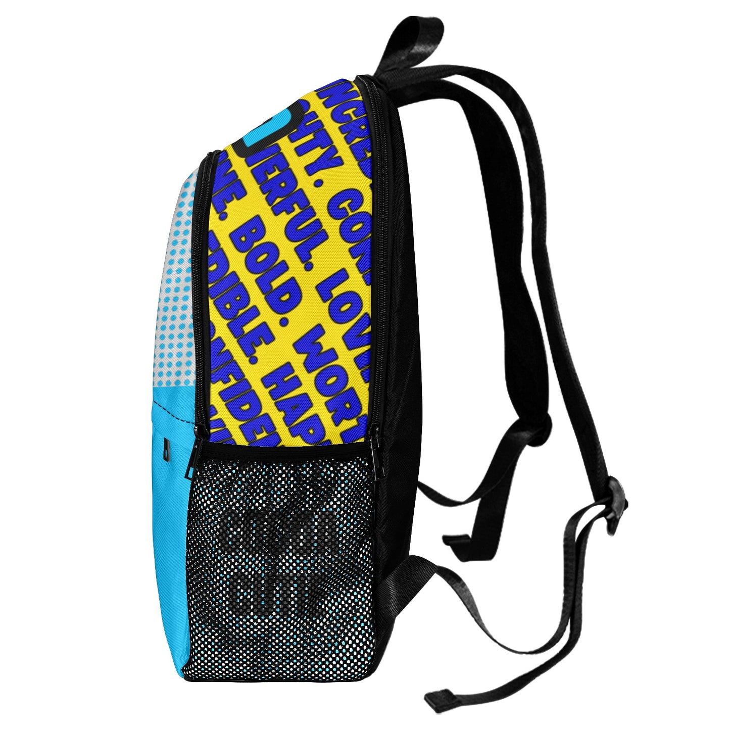Cocoa Cutie Bow Tie Boy I Am Kind Blue Backpack