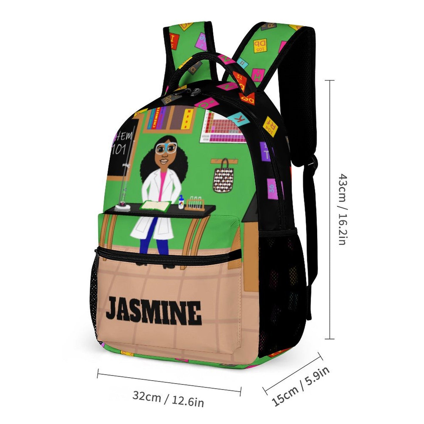 Cocoa Cutie Chemist Girl Three Piece Backpack Set