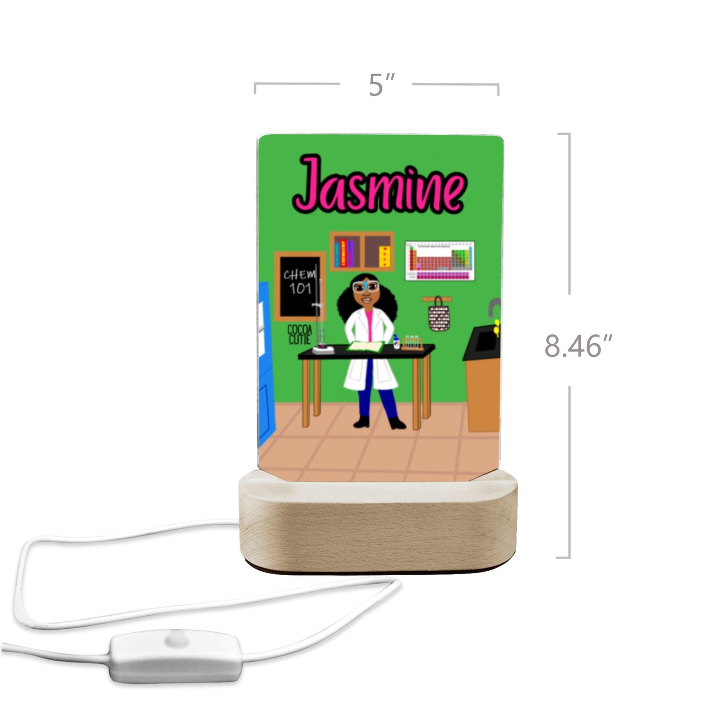 Cocoa Cutie Chemist Girl Display Night Light